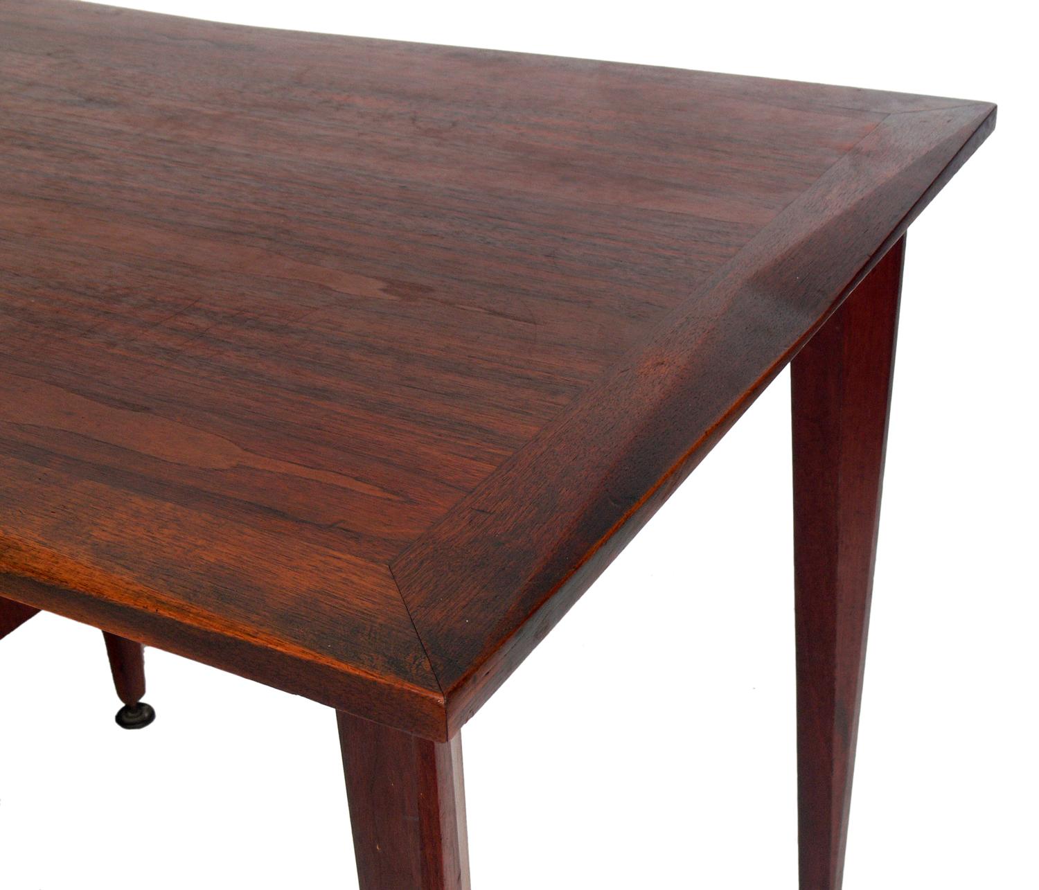 Midcentury Walnut Desk and Chair by Marc Berge for Grosfeld House In Good Condition In Atlanta, GA