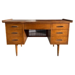 Vintage Midcentury Walnut Desk by Broyhill