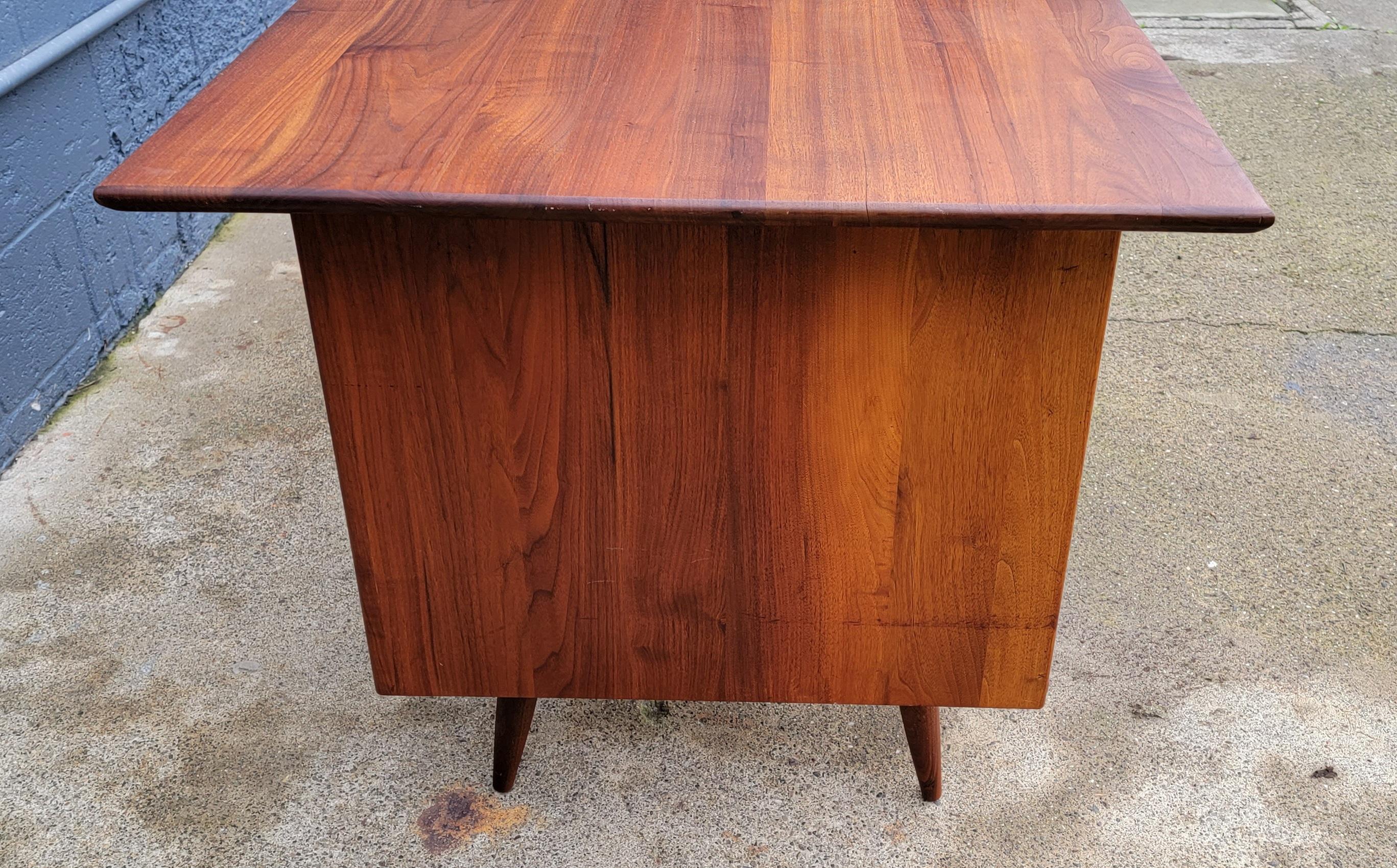 Mid-Century Walnut Desk by Prelude Furniture 