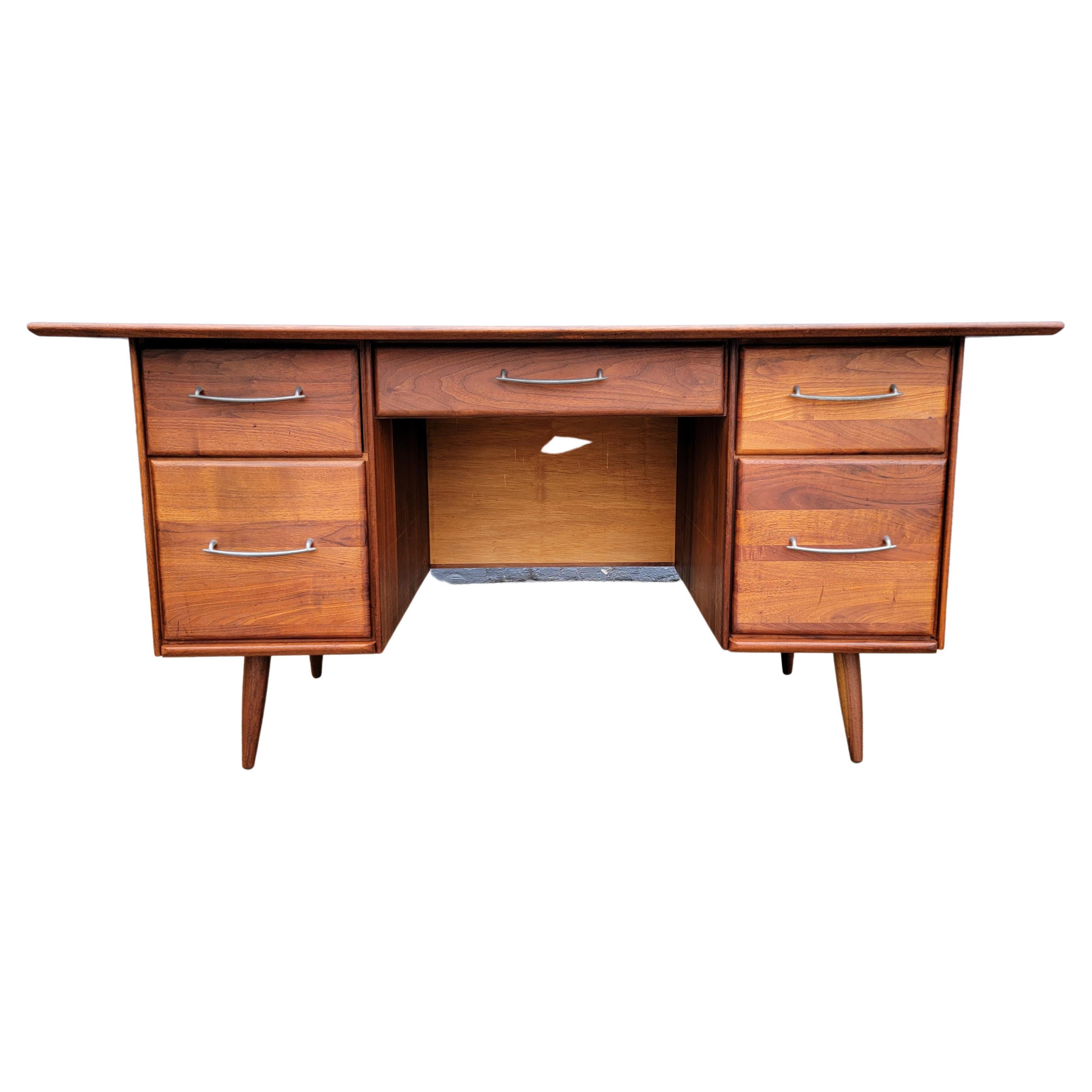 Mid-Century Walnut Desk by Prelude Furniture "Ace Hi" Line
