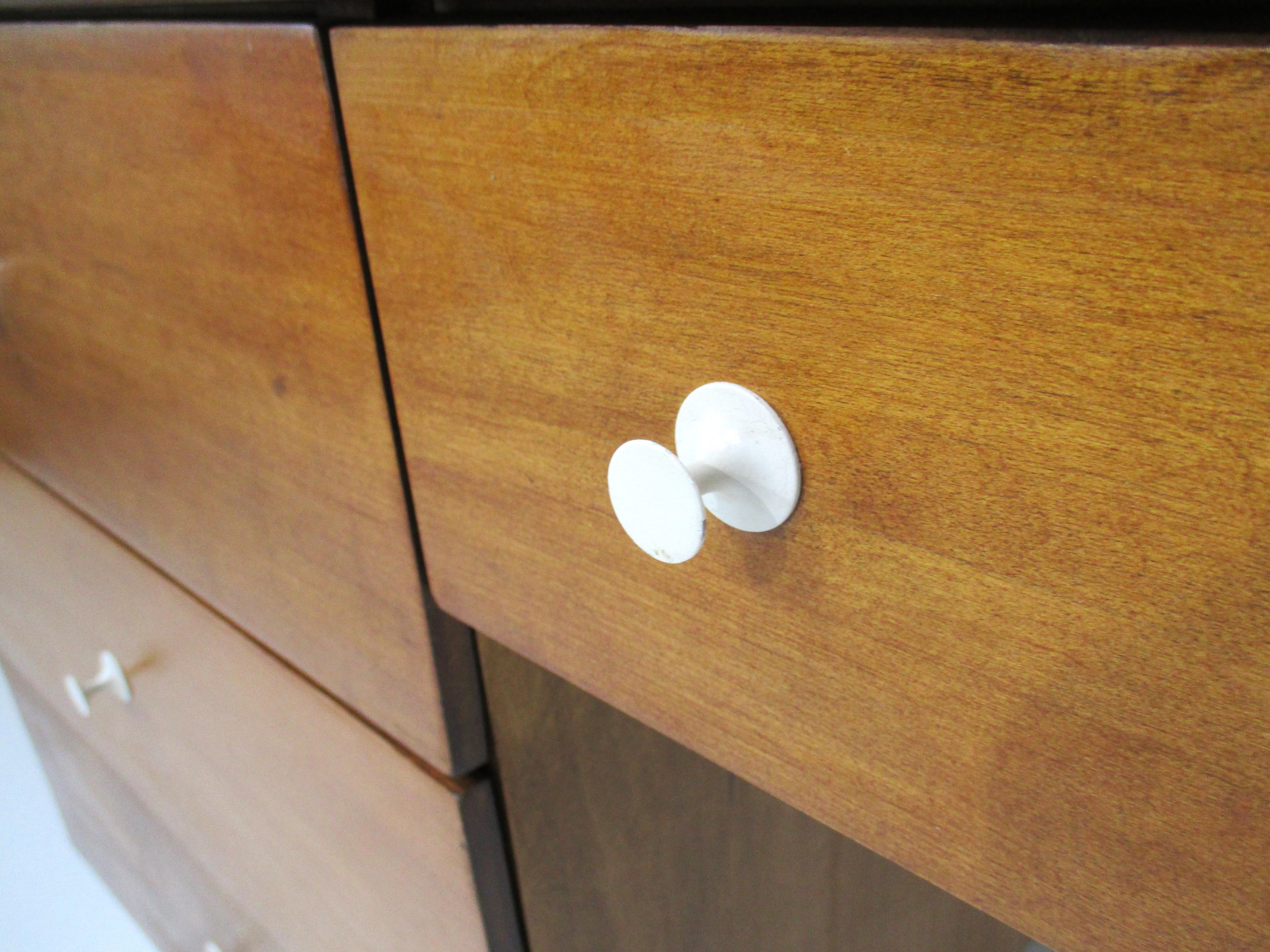 20th Century George Nelson styled Mid Century Walnut Desk by Stanley For Sale