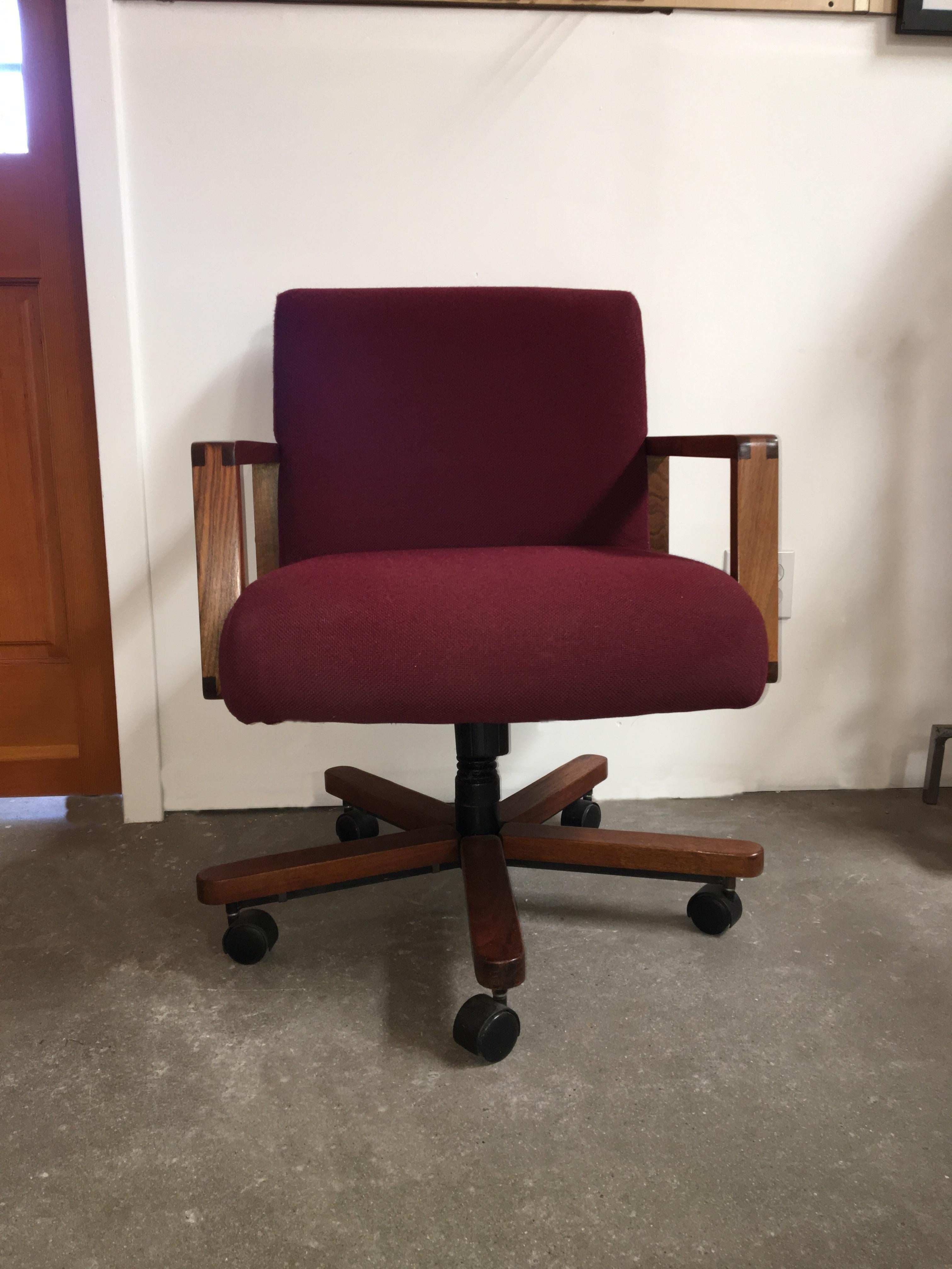 Mid-Century Modern Midcentury Walnut Desk Chair