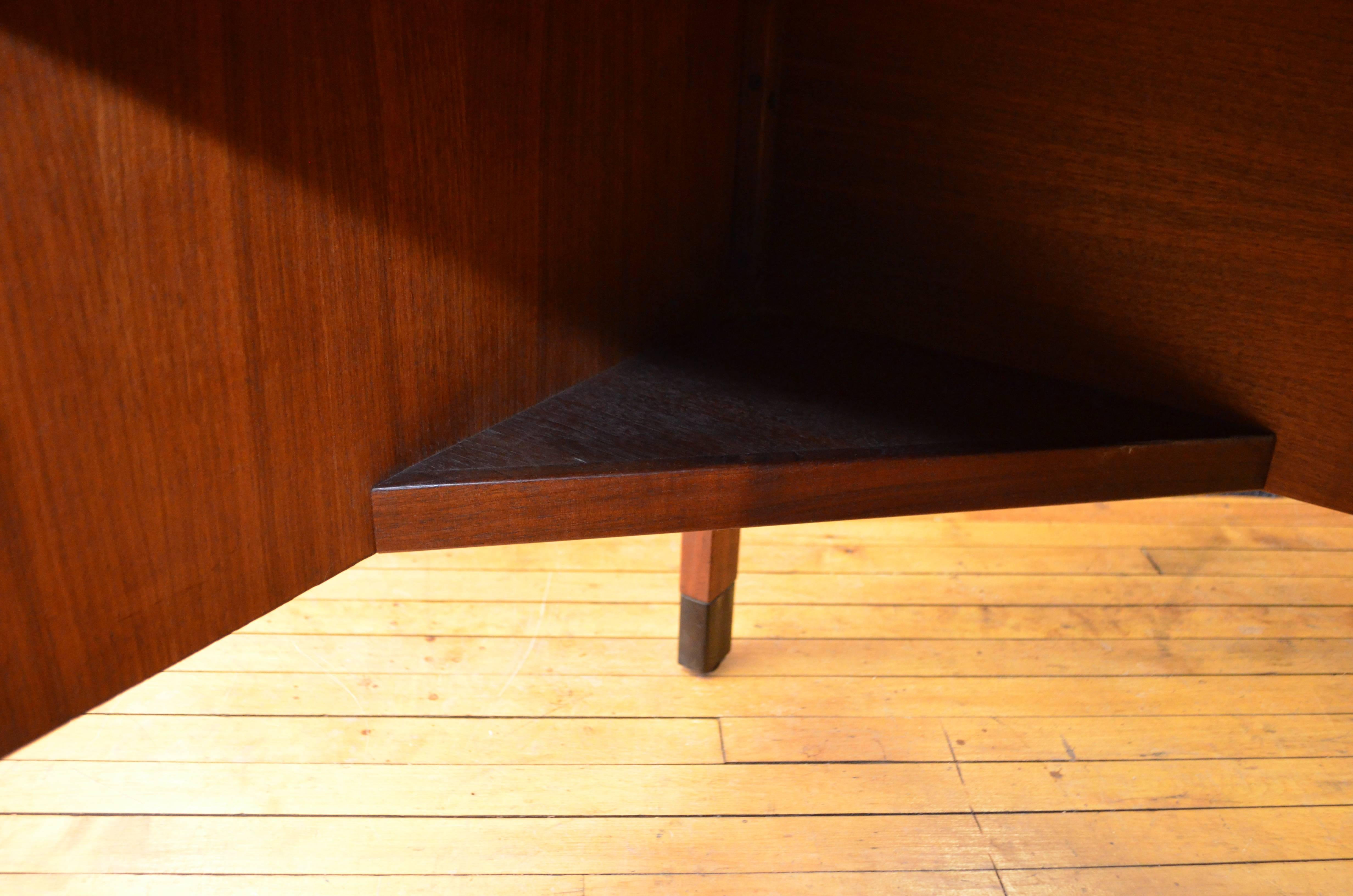 Midcentury Walnut Desk with Formica Top Designed by Jens Risom 2