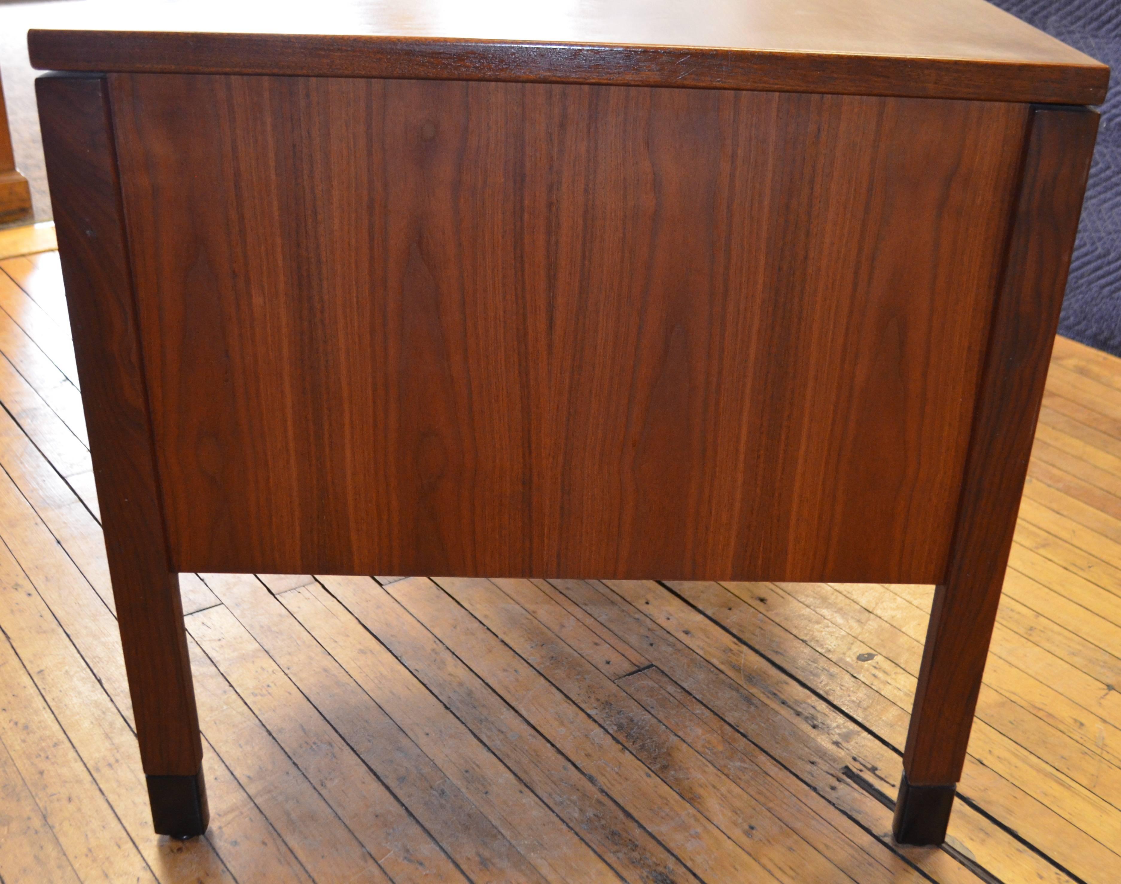 Midcentury Walnut Desk with Formica Top Designed by Jens Risom 3