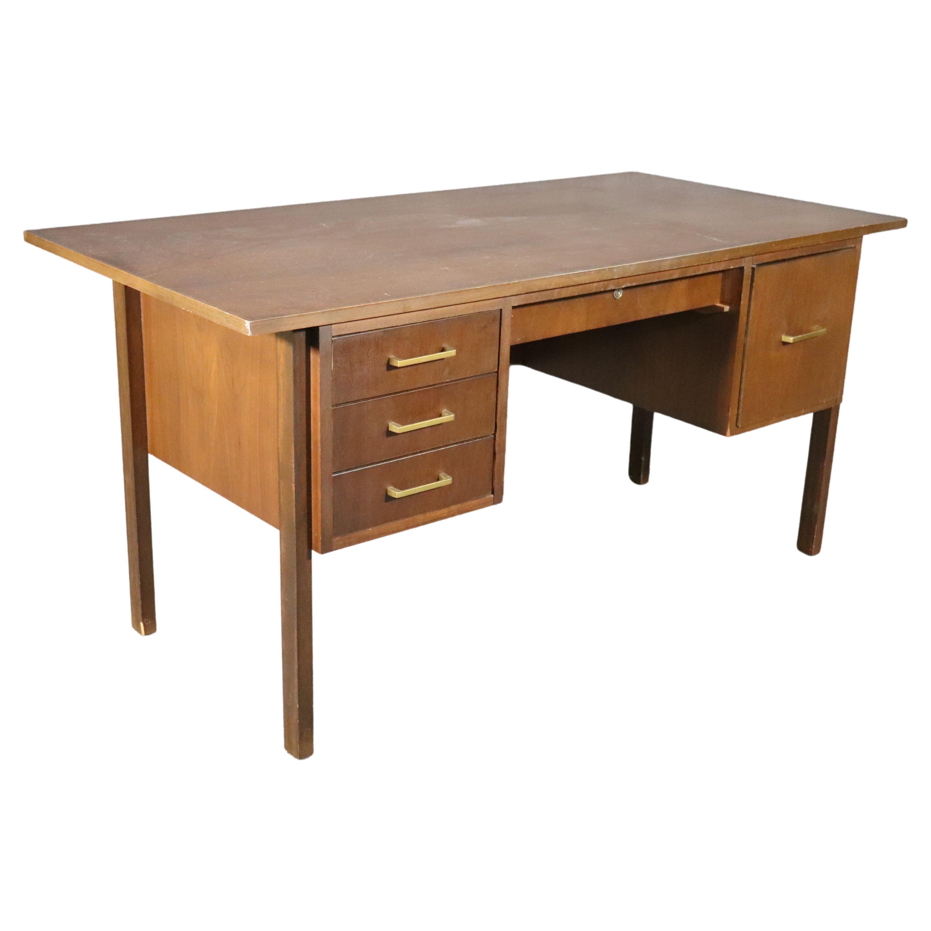 Mid-Century Walnut Desk For Sale