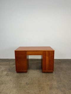 Mid Century Walnut Desk with Exposed Joinery by Henredon Heritage