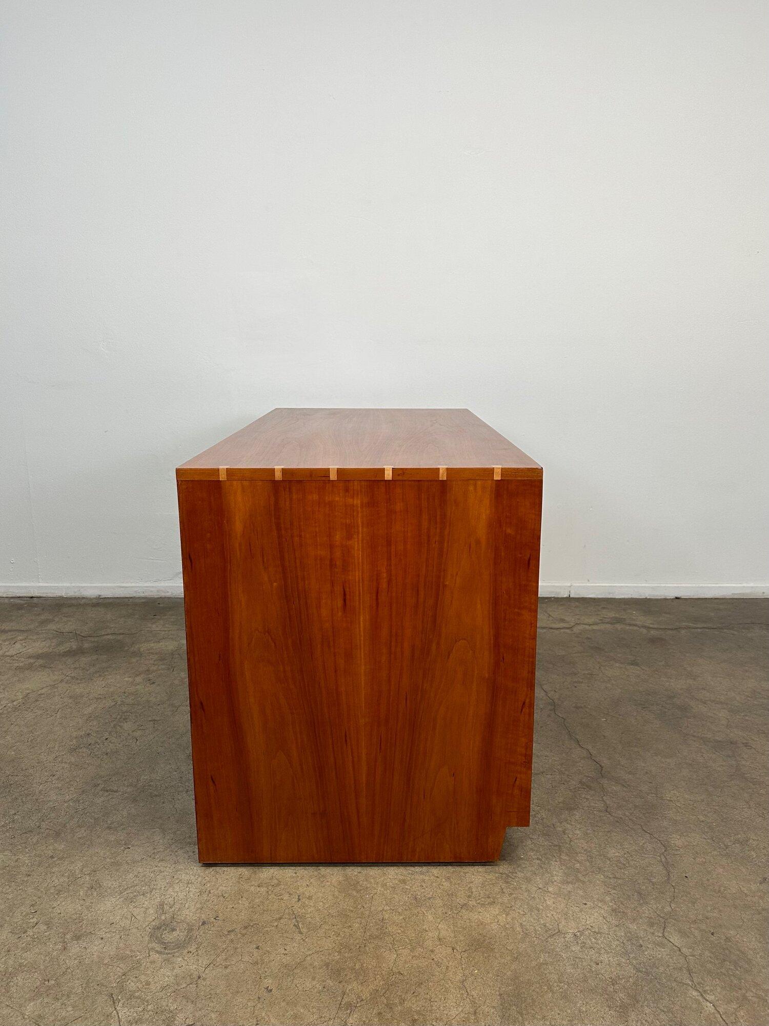 Mid Century Walnut Desk with Exposed Joinery by Henredon Heritage 3