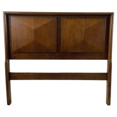 Mid-Century Walnut Diamond Front Headboard- Twin