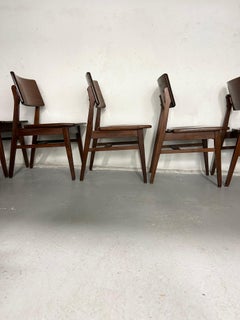 Mid Century Walnut Dining Chairs by BL Marble Co