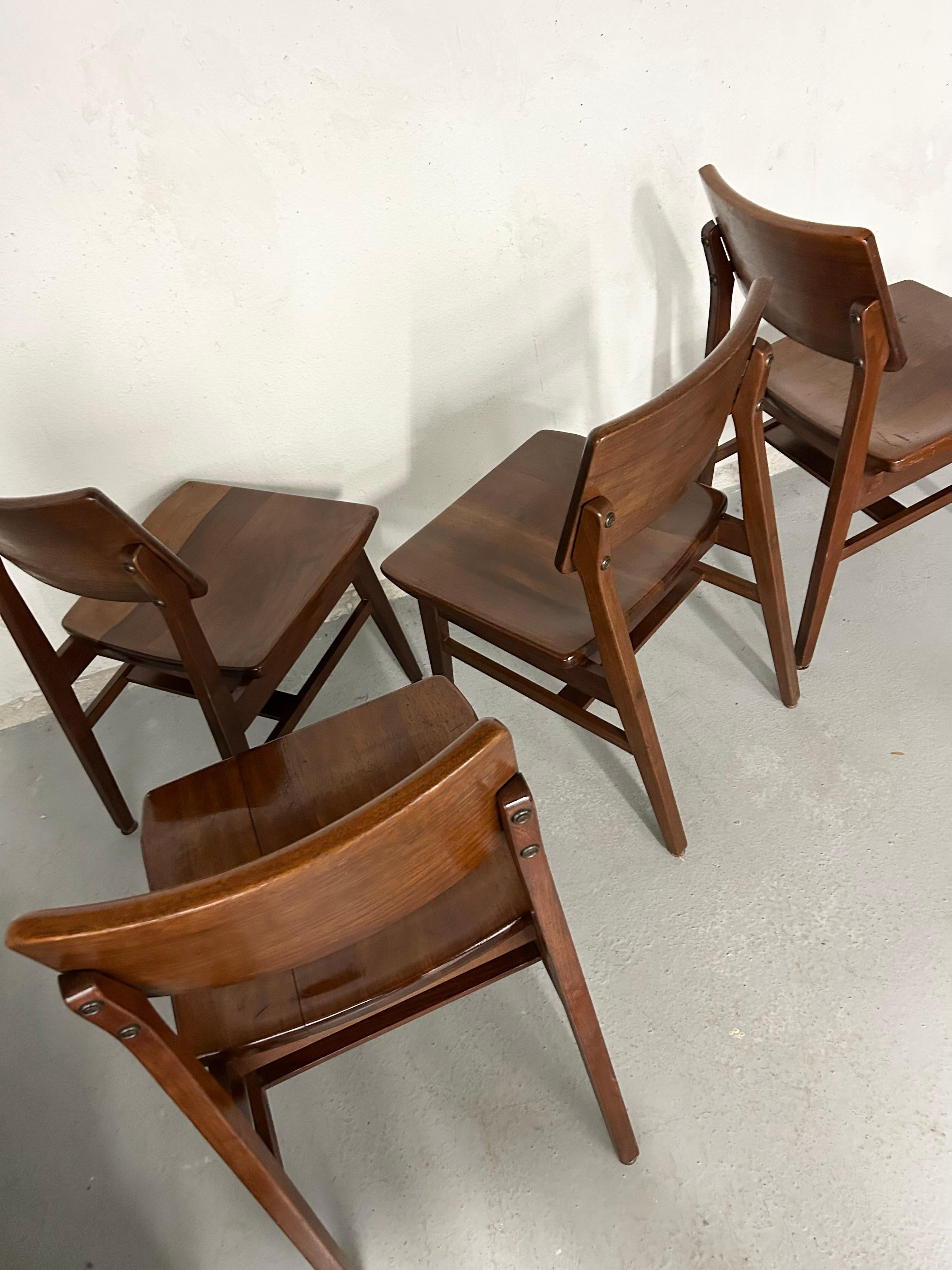 Mid Century Walnut Dining Chairs by BL Marble Co 2