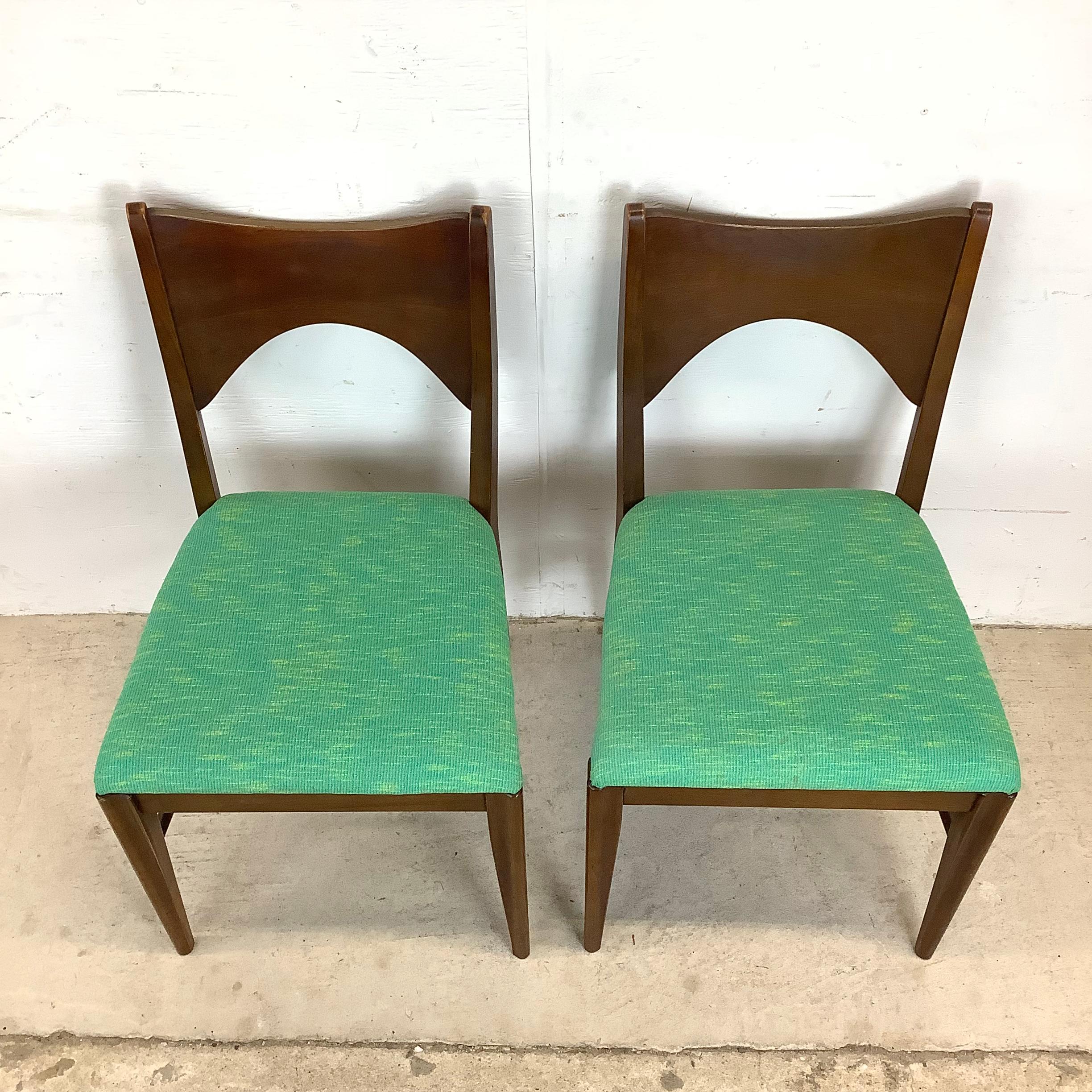 American Mid-Century Walnut Dining Chairs by Broyhill Saga- 6