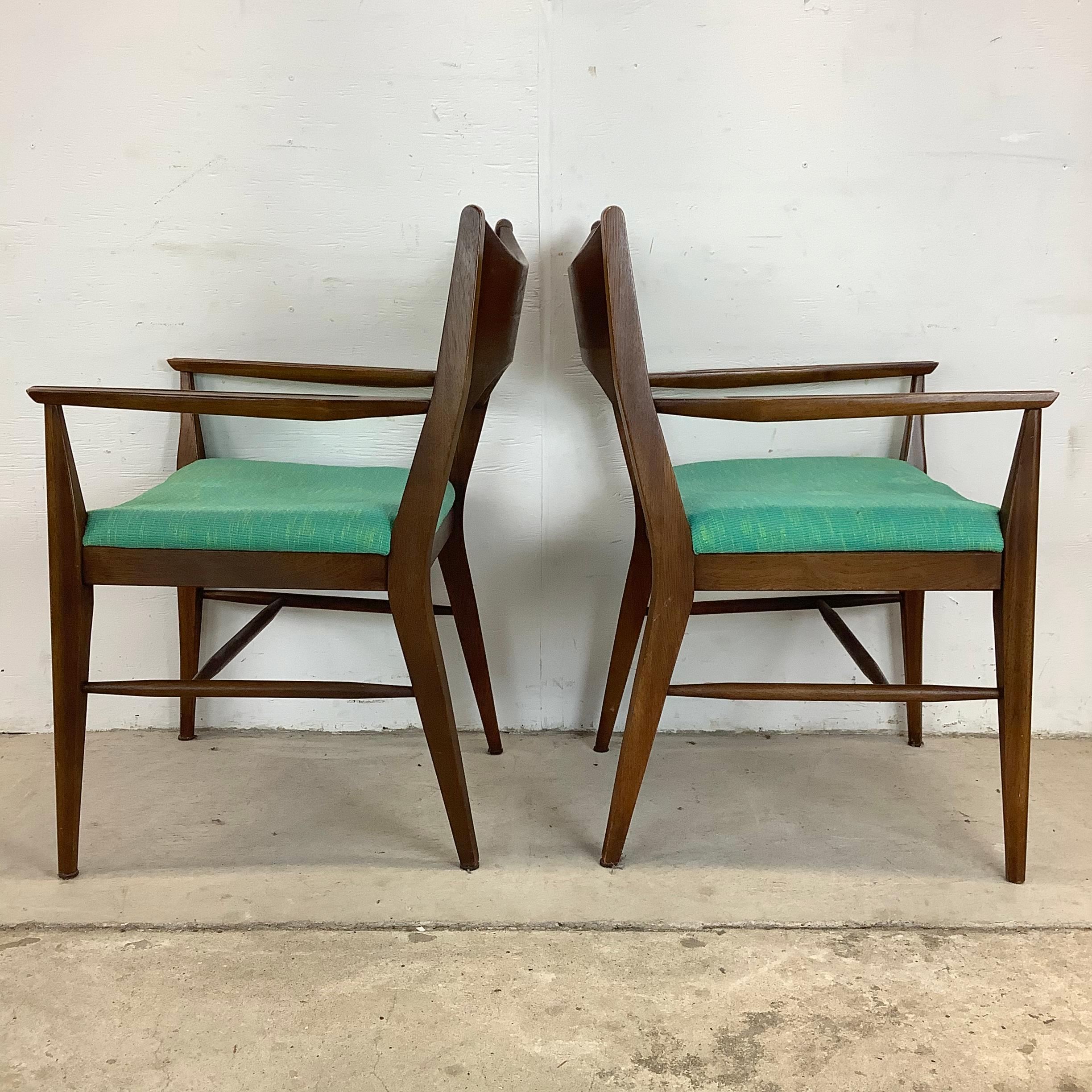 20th Century Mid-Century Walnut Dining Chairs by Broyhill Saga- 6