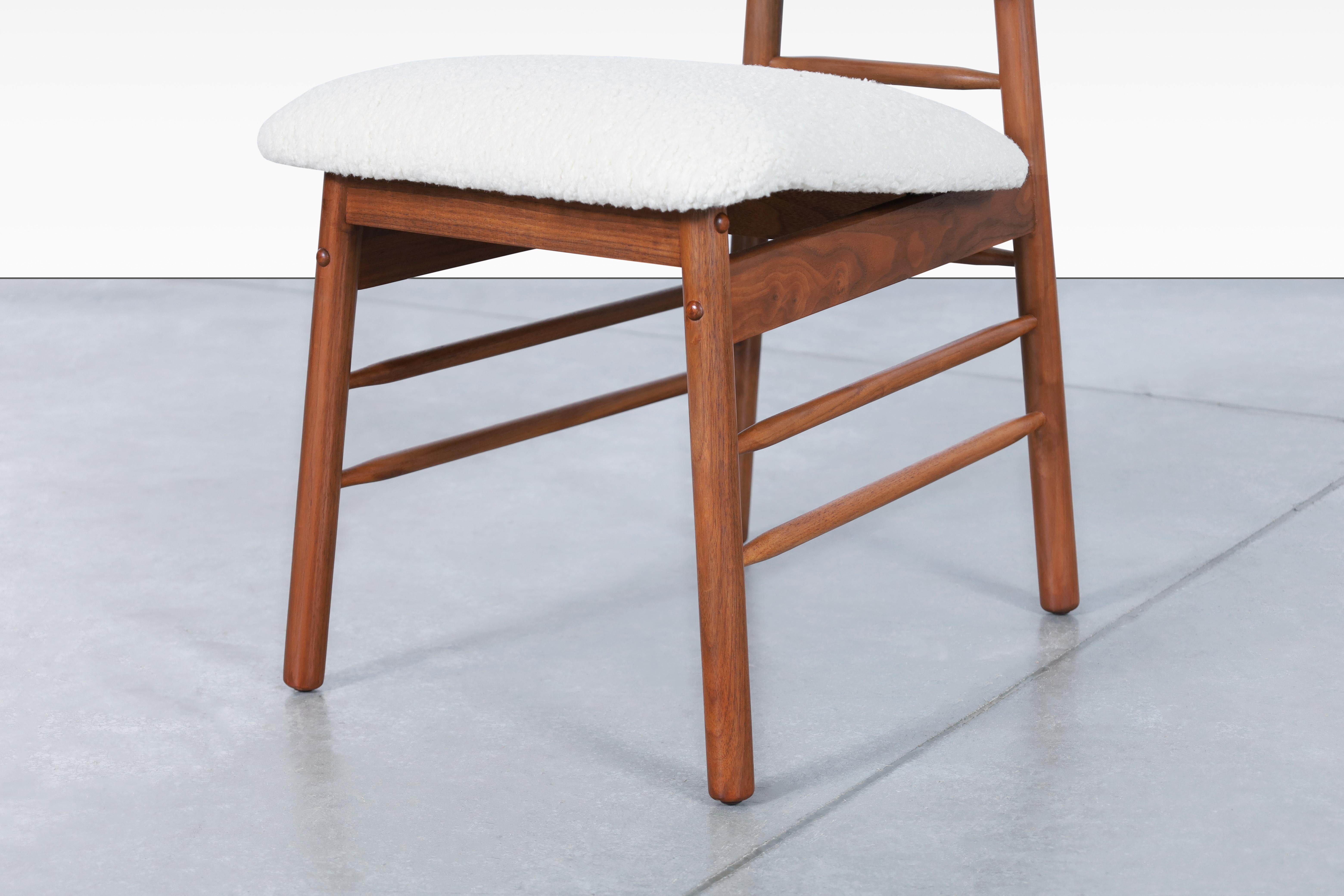 Mid Century Walnut Dining Chairs by Greta M. Grossman for Glenn of California For Sale 3