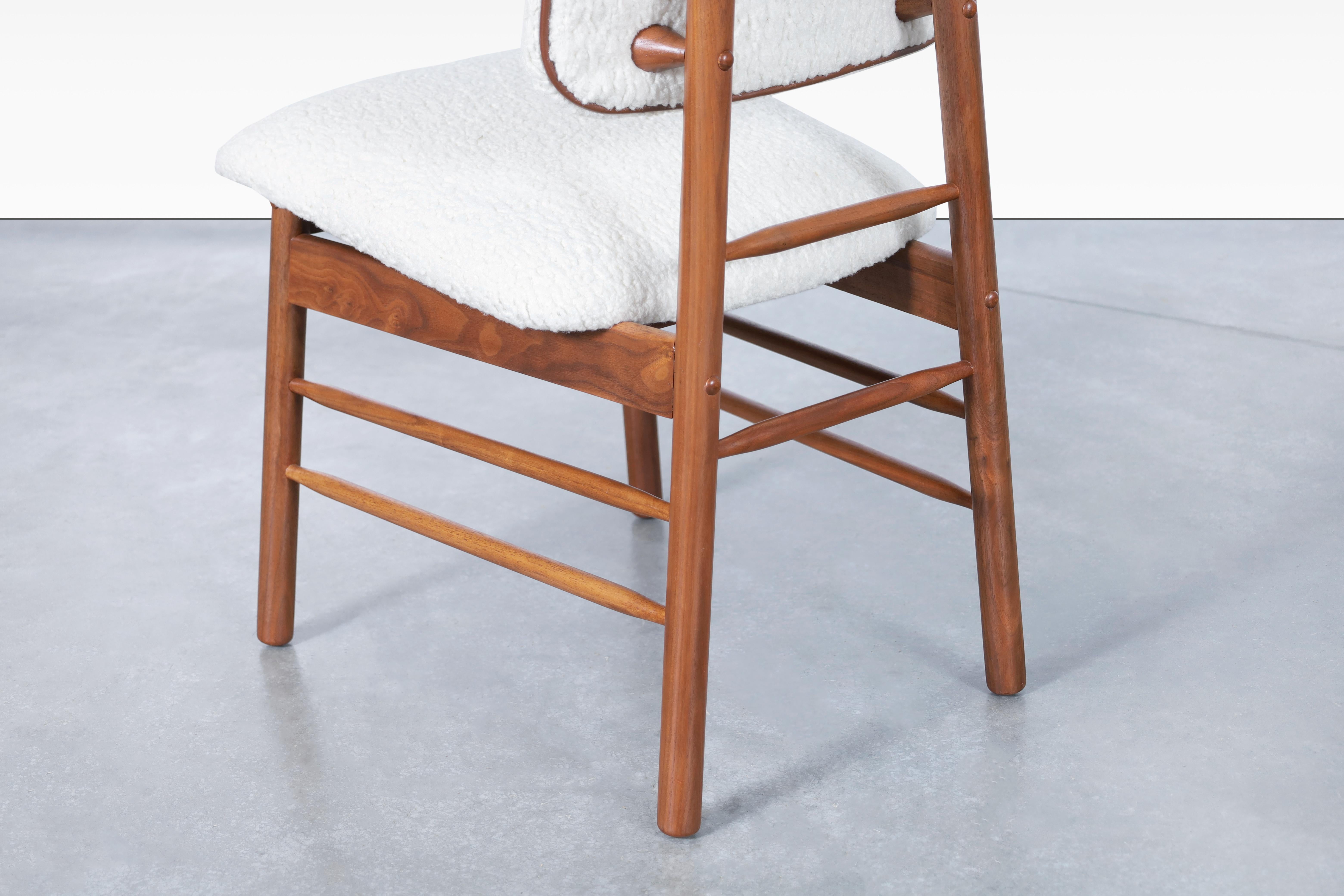 Mid Century Walnut Dining Chairs by Greta M. Grossman for Glenn of California For Sale 6
