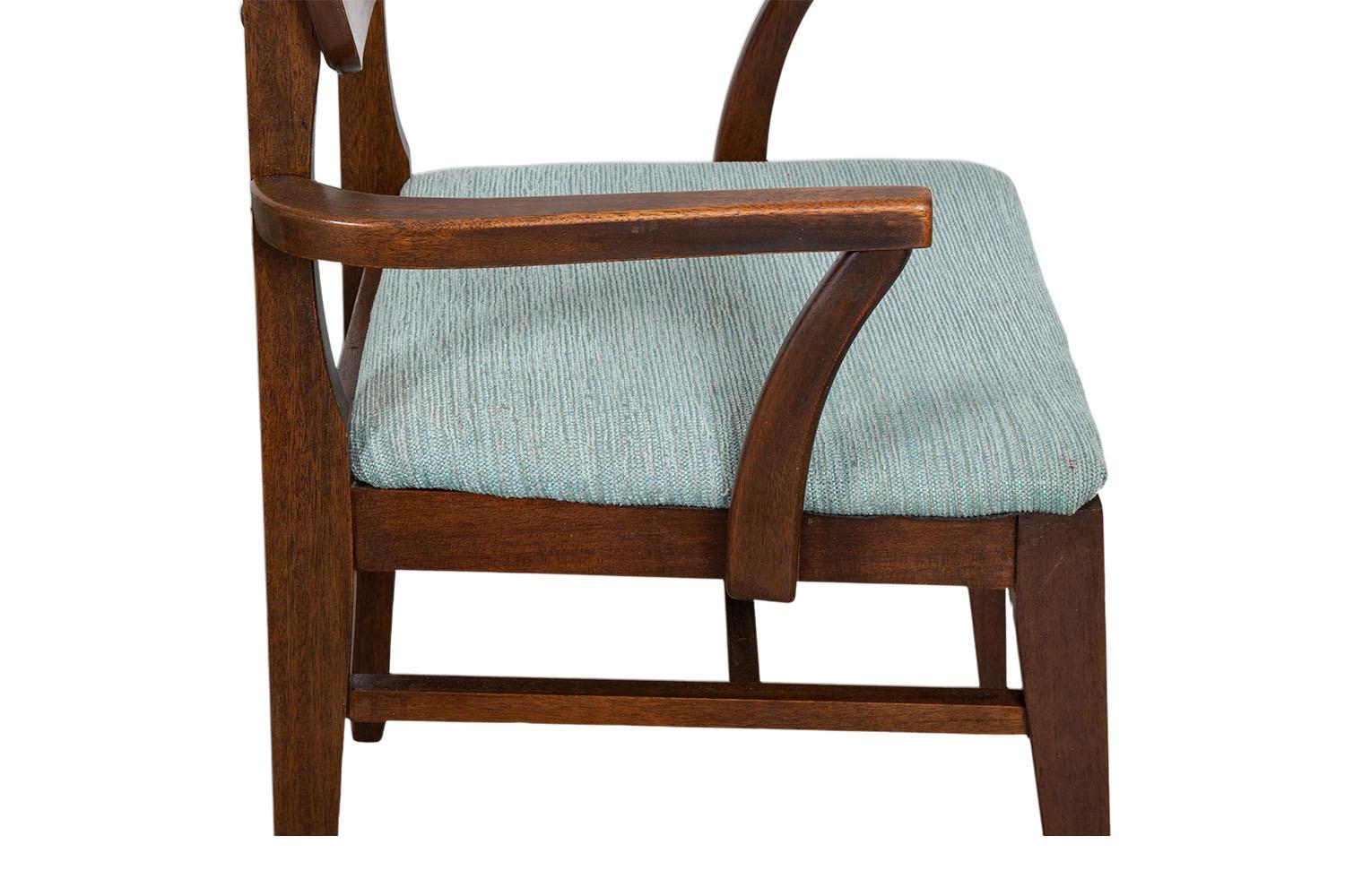 Mid-Century Walnut Dining Chairs In Fair Condition In Baltimore, MD