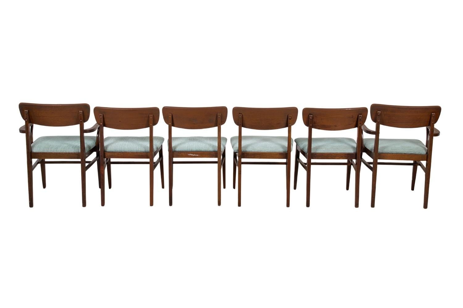 Upholstery Mid-Century Walnut Dining Chairs
