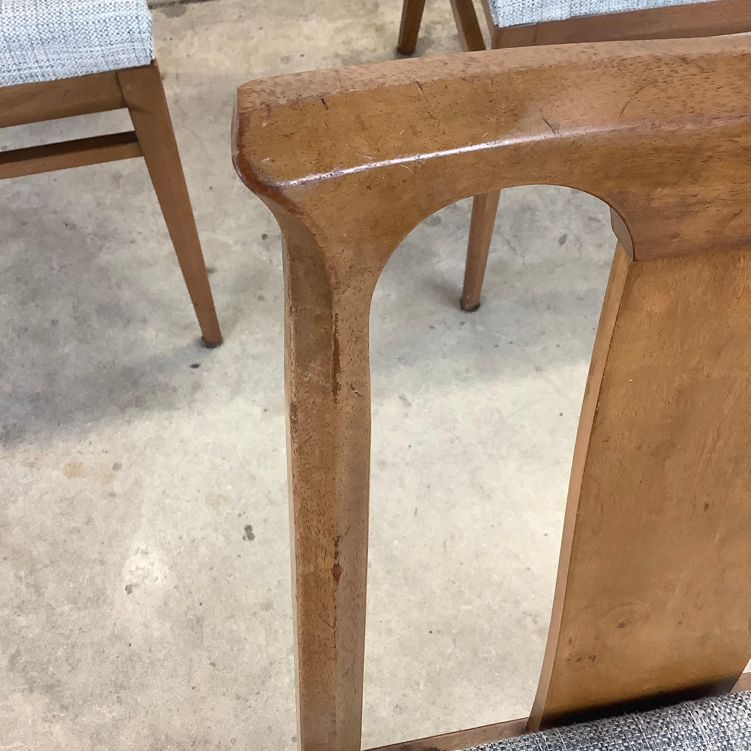 Mid-Century Walnut Dining Chairs From White Furniture- Set of Six 10