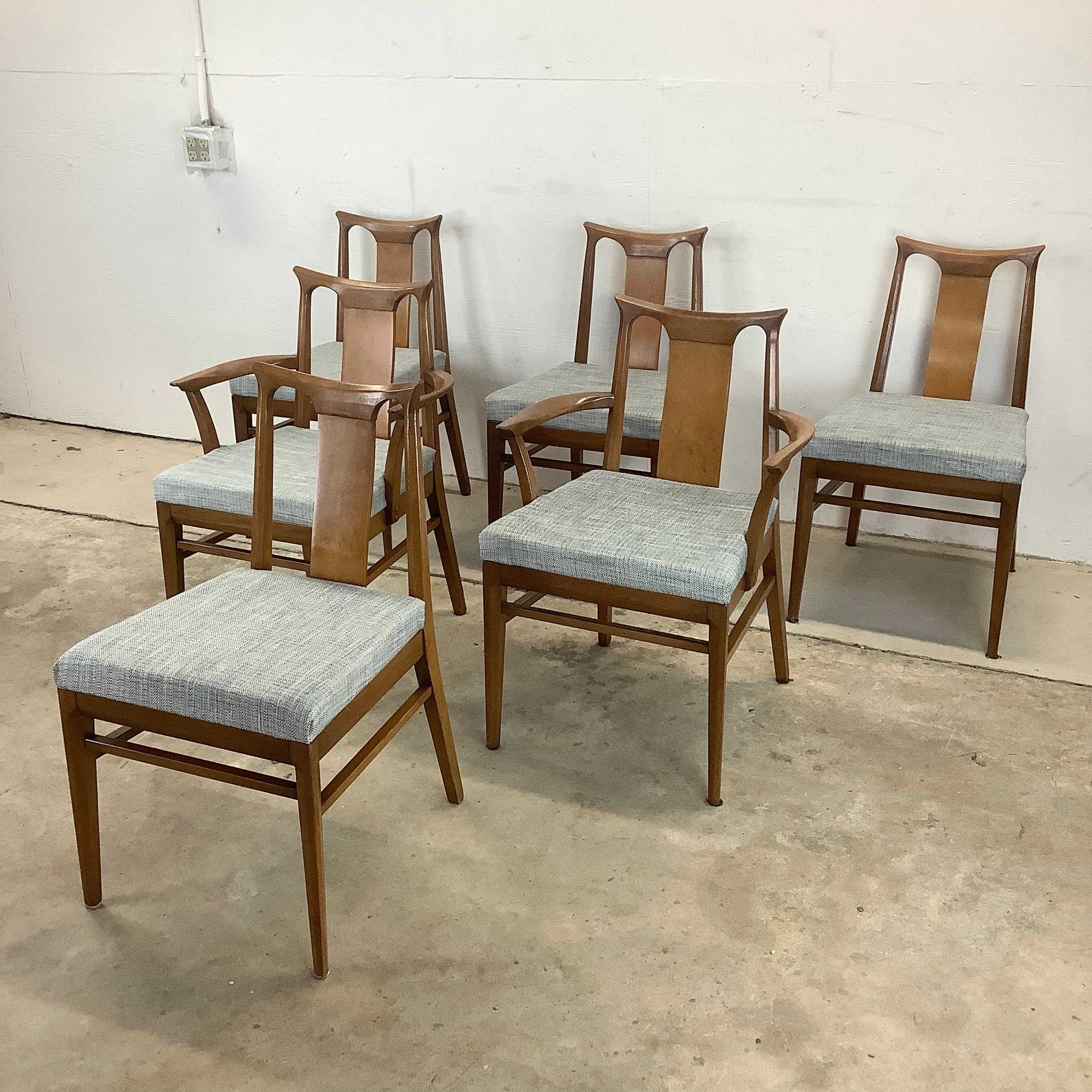 American Mid-Century Walnut Dining Chairs From White Furniture- Set of Six