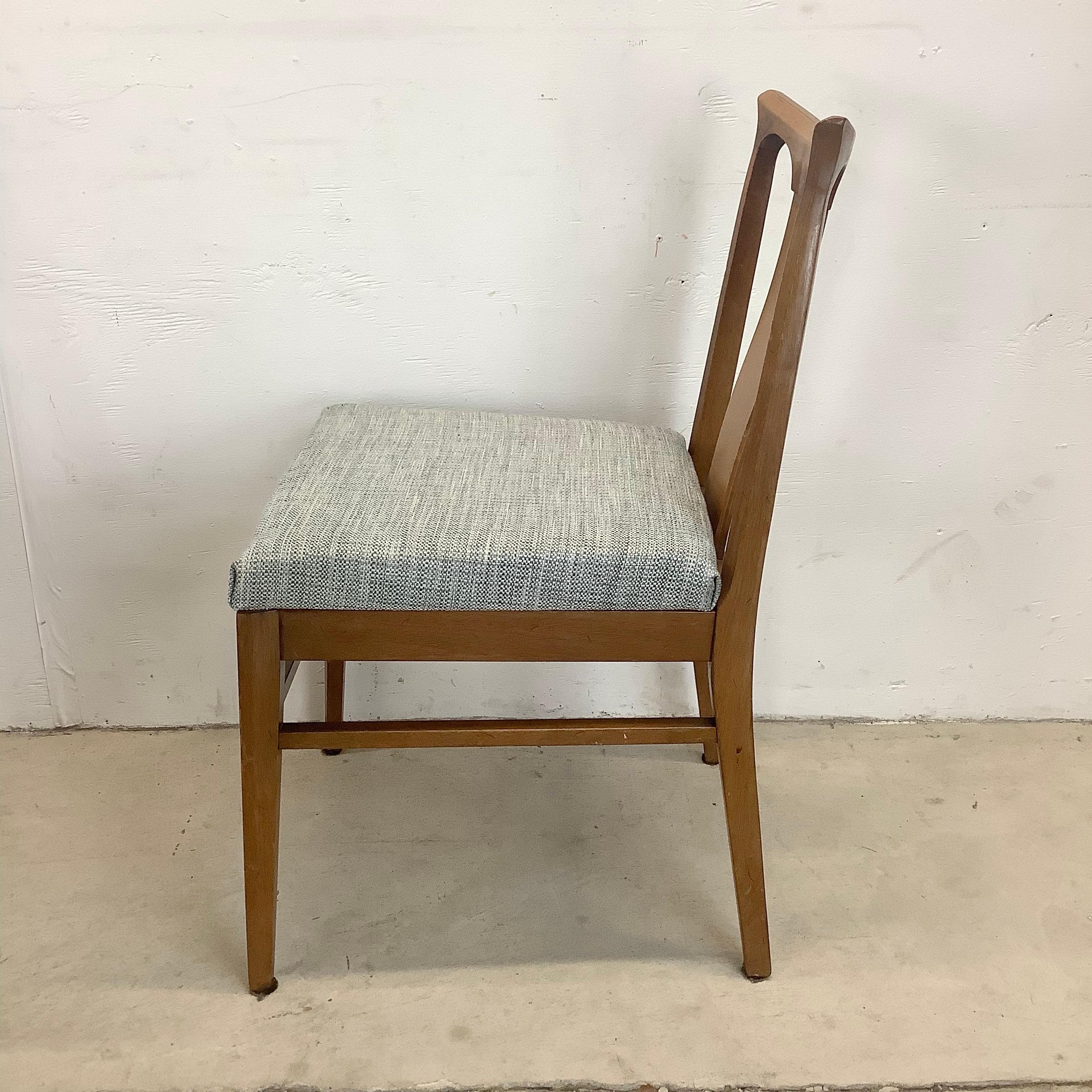 Upholstery Mid-Century Walnut Dining Chairs From White Furniture- Set of Six