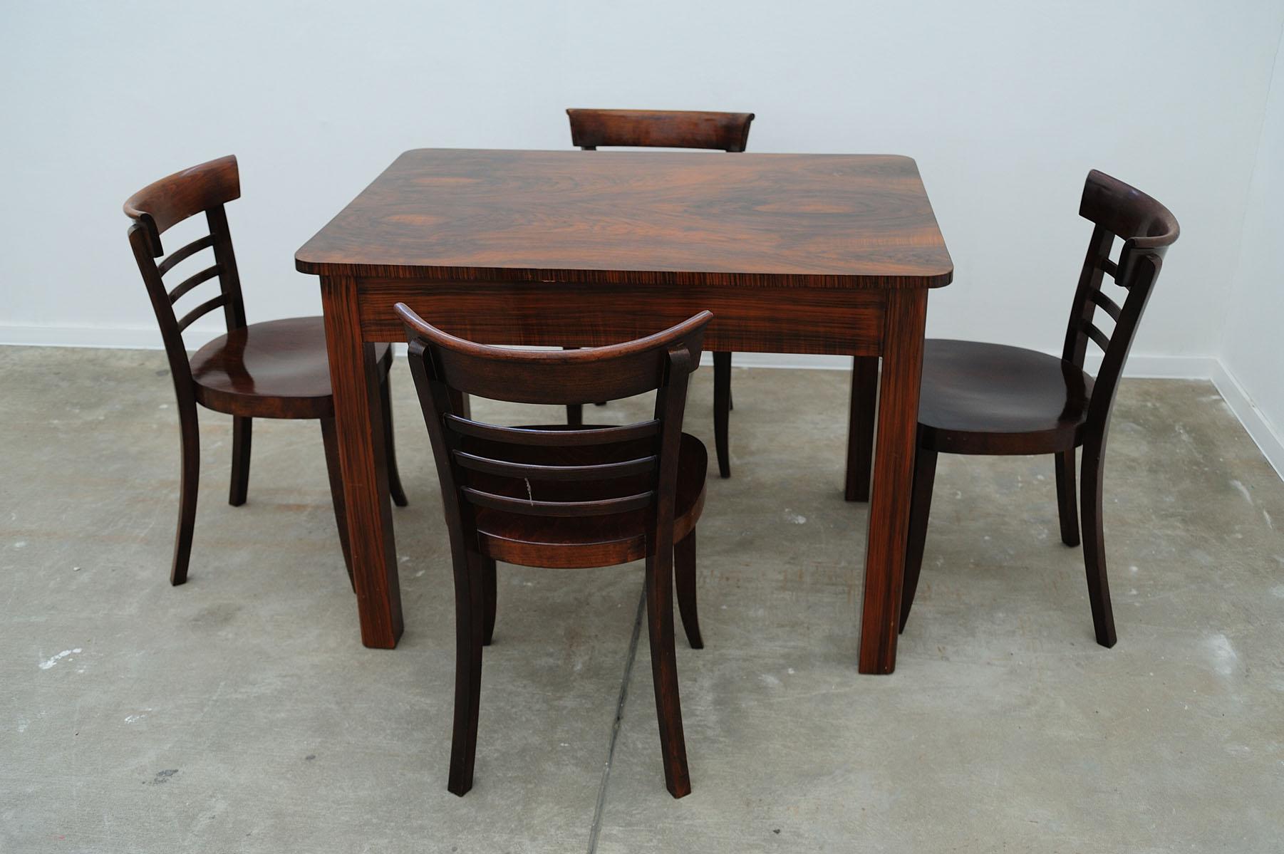 Mid century Walnut dining table, 1950´s, Czechoslovakia 10