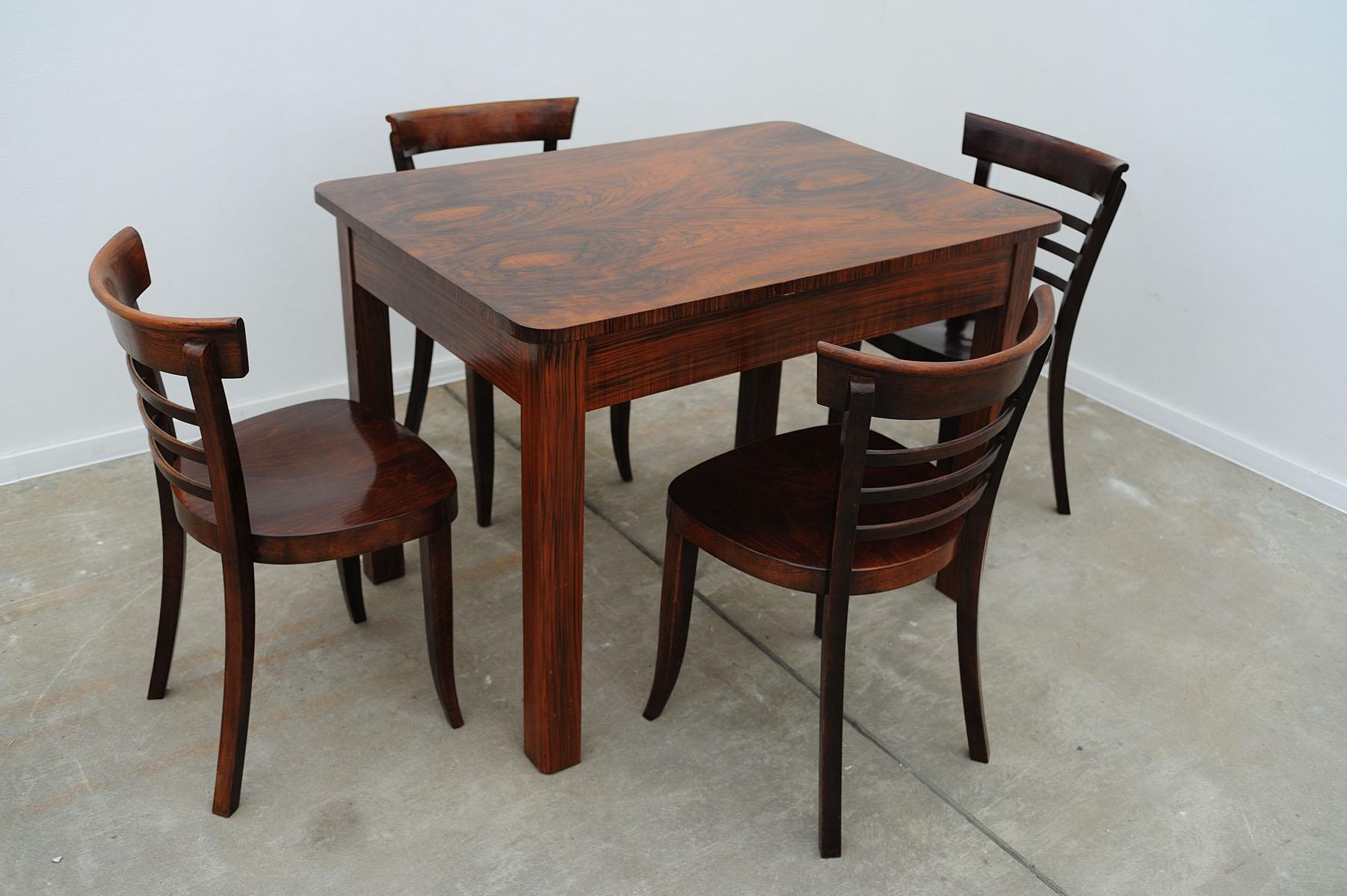 Mid century Walnut dining table, 1950´s, Czechoslovakia 12