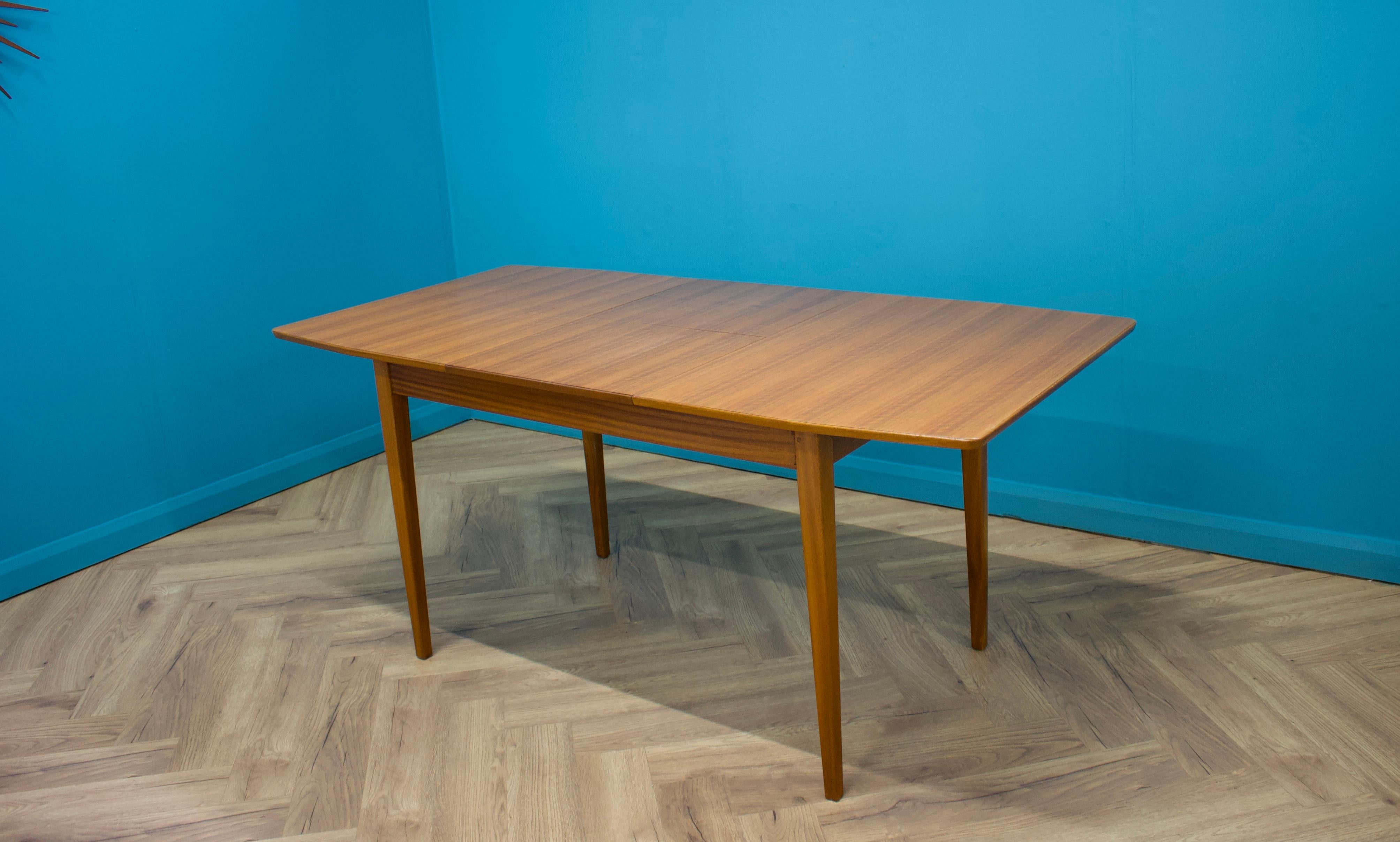 20th Century Mid Century Walnut Dining Table, 1960s For Sale