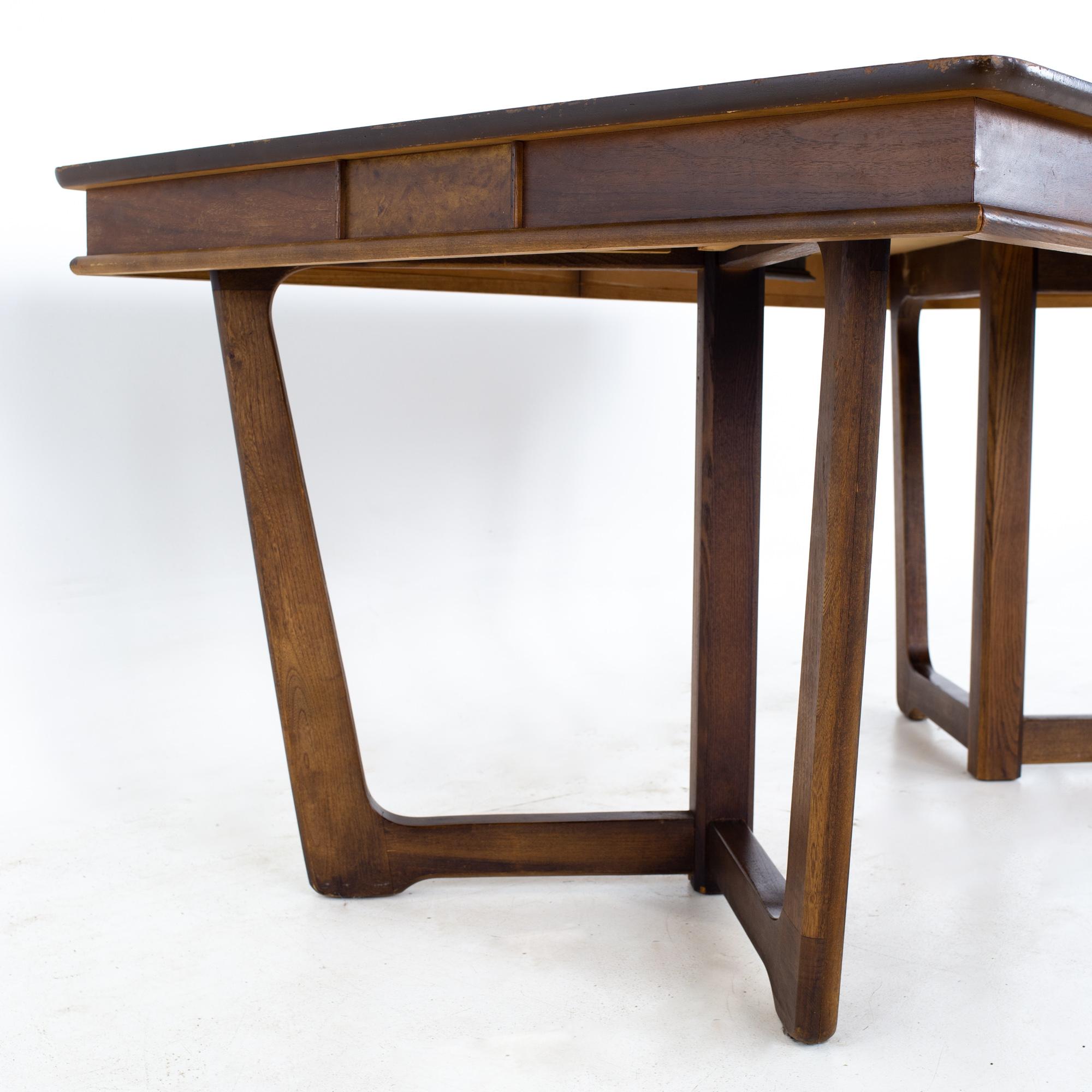 American Mid Century Walnut Dining Table For Sale
