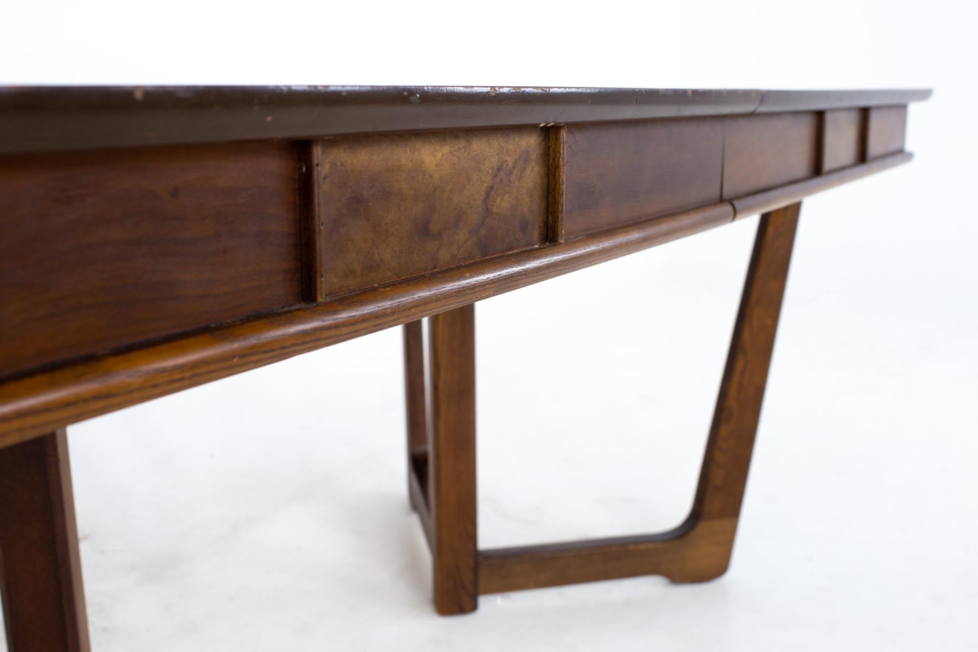Late 20th Century Mid Century Walnut Dining Table For Sale