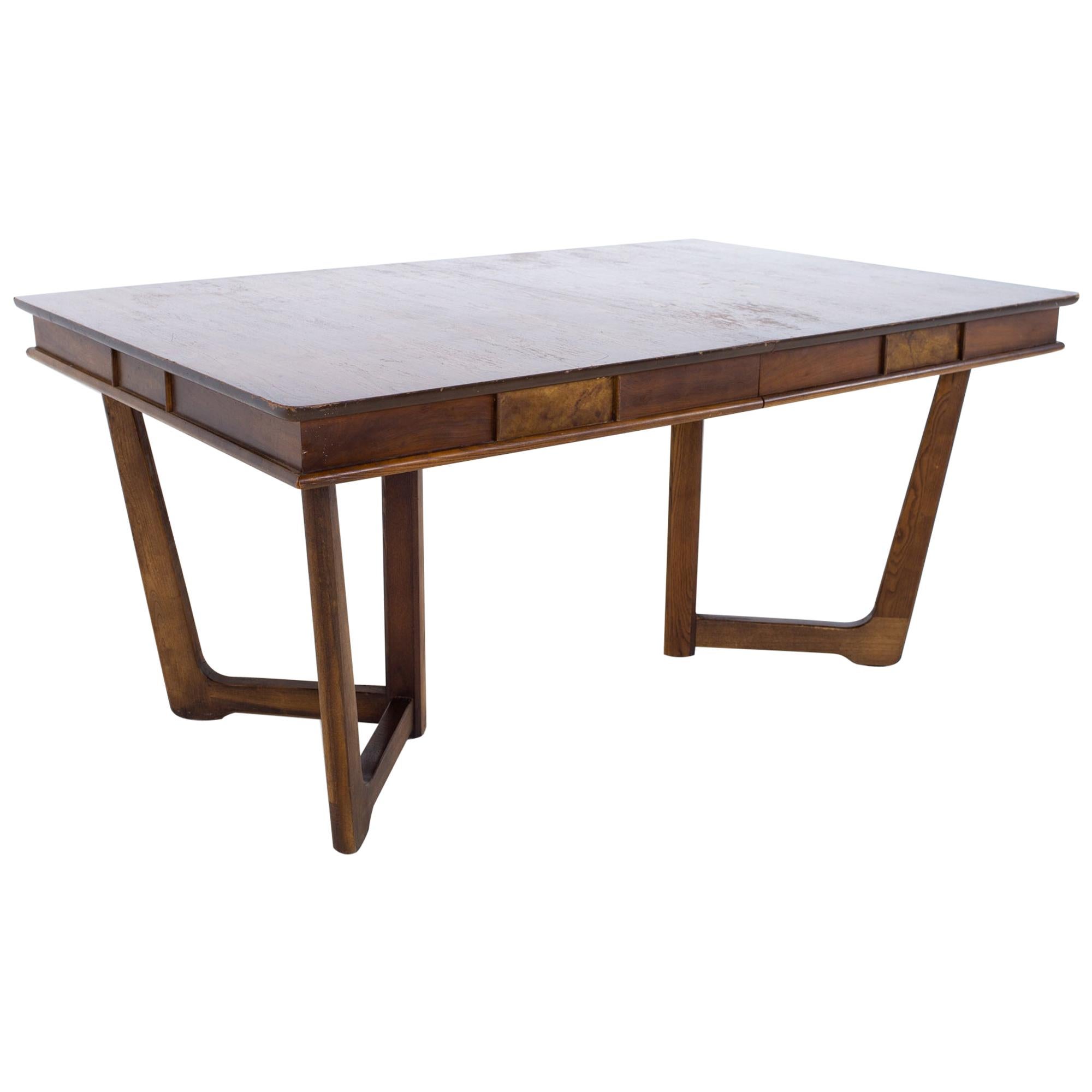 Mid Century Walnut Dining Table For Sale