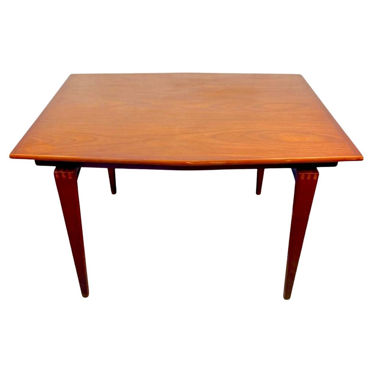 Mid-Century Walnut Dining Table w/ Exposed Joinery