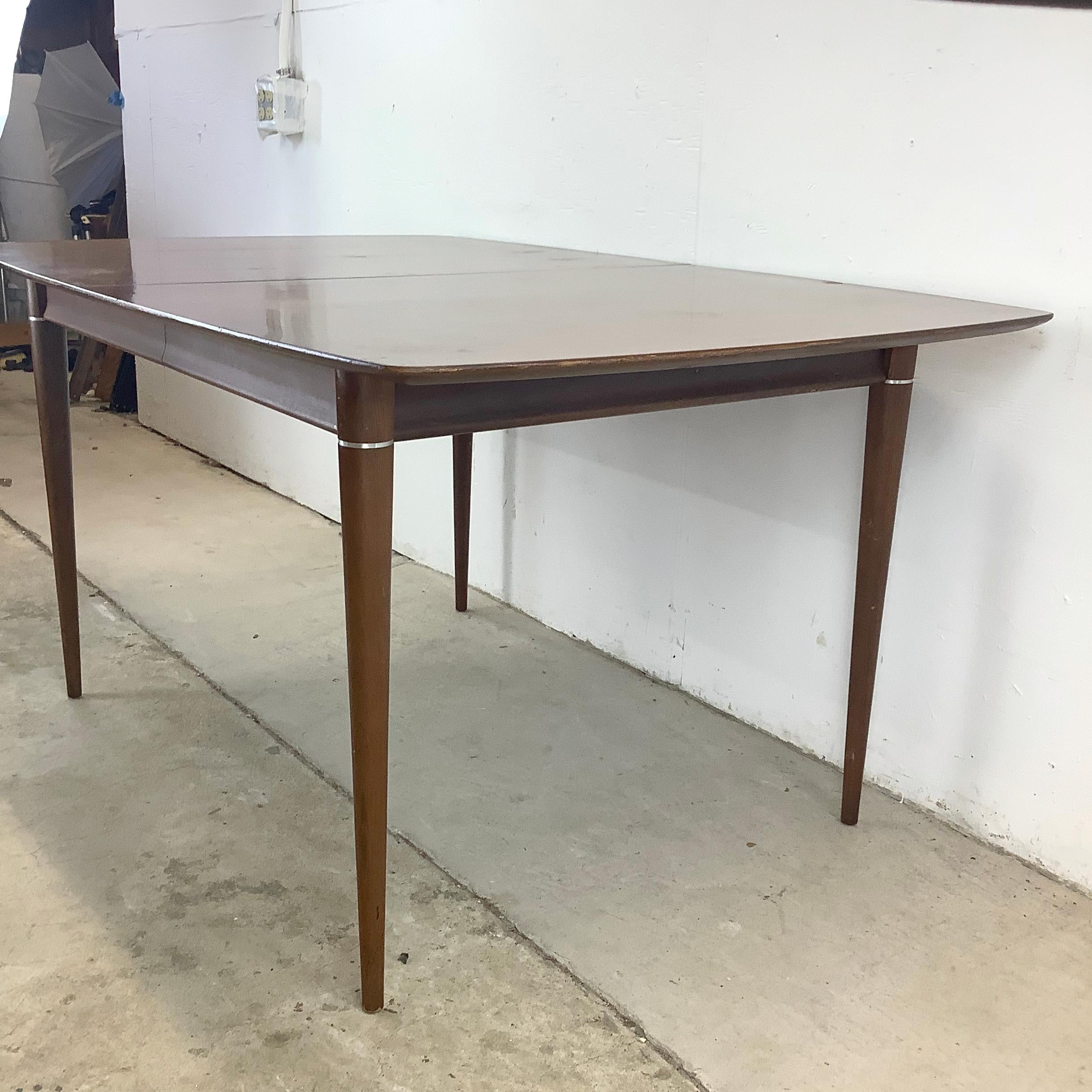 Mid-Century Walnut Dining Table w/ leaf 4