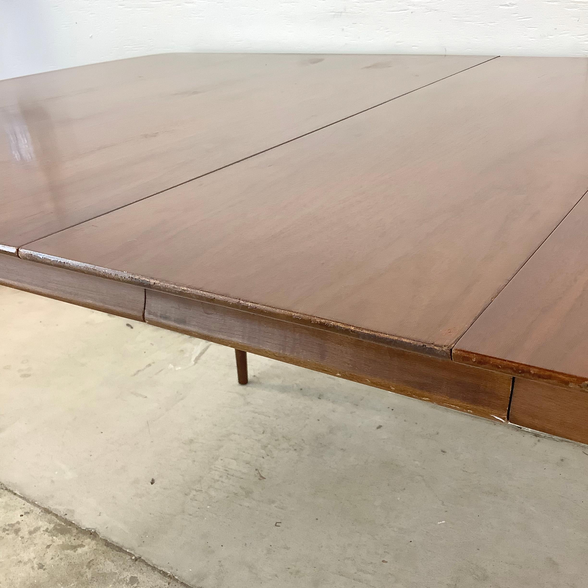 Mid-Century Walnut Dining Table w/ leaf 5