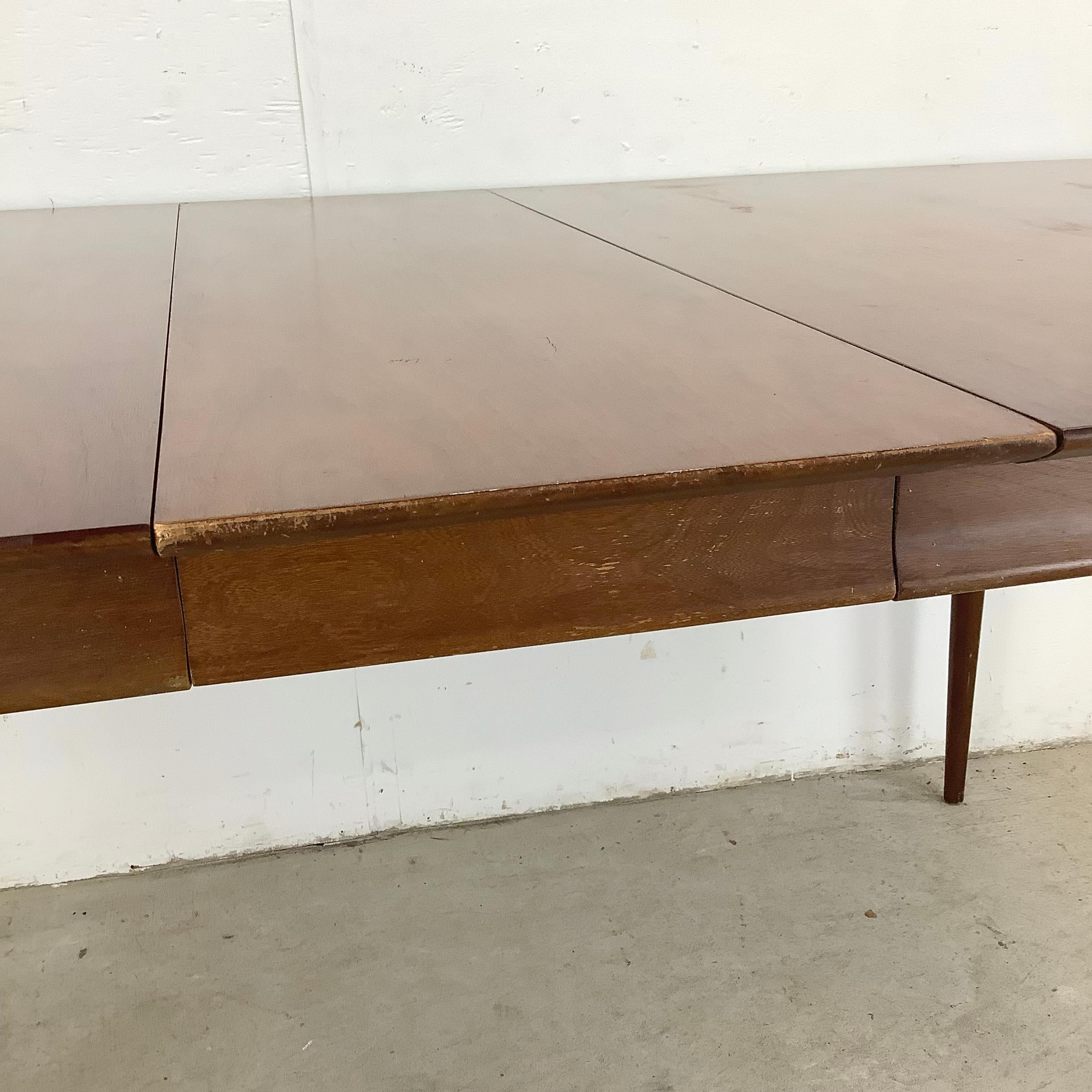Mid-Century Walnut Dining Table w/ leaf 12