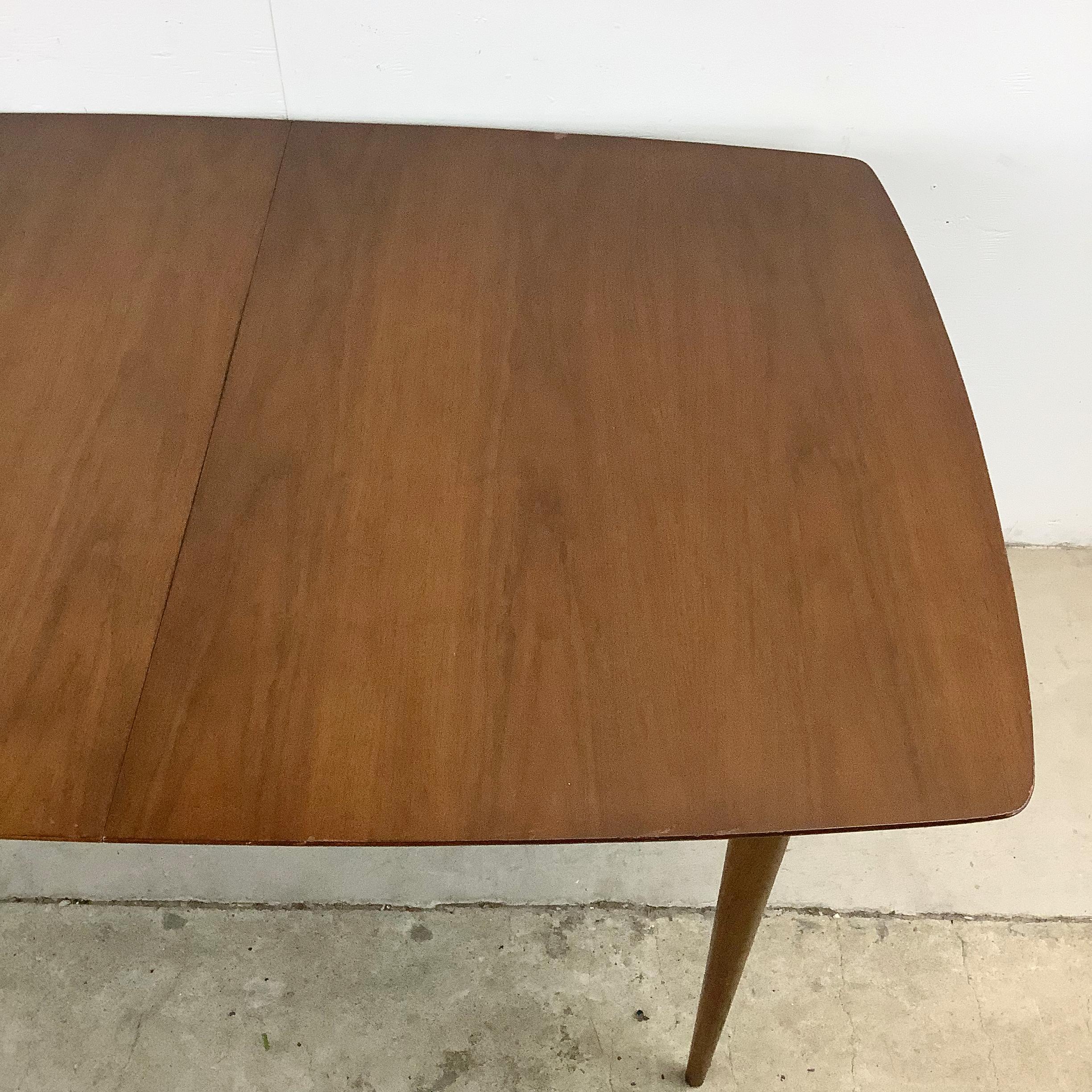 Veneer Mid-Century Walnut Dining Table w/ leaf