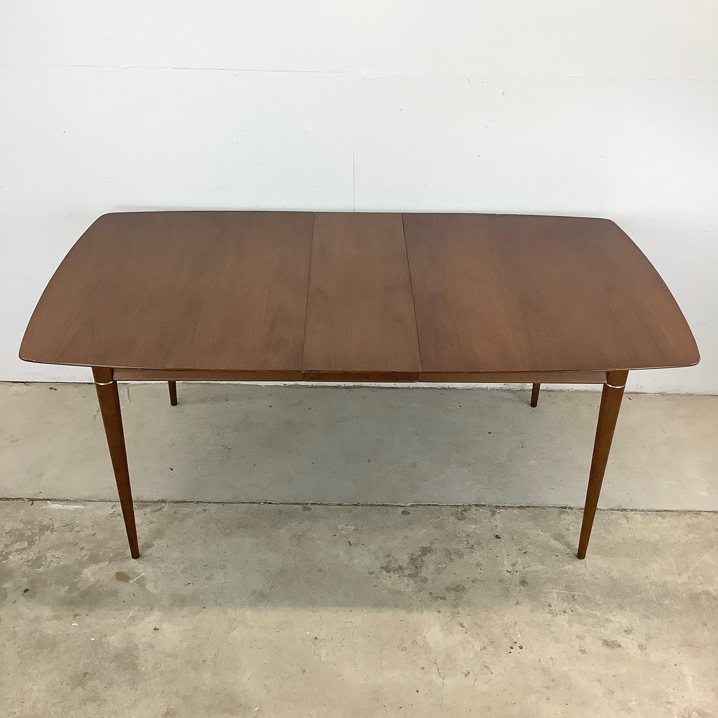 Mid-Century Walnut Dining Table w/ leaf In Fair Condition In Trenton, NJ