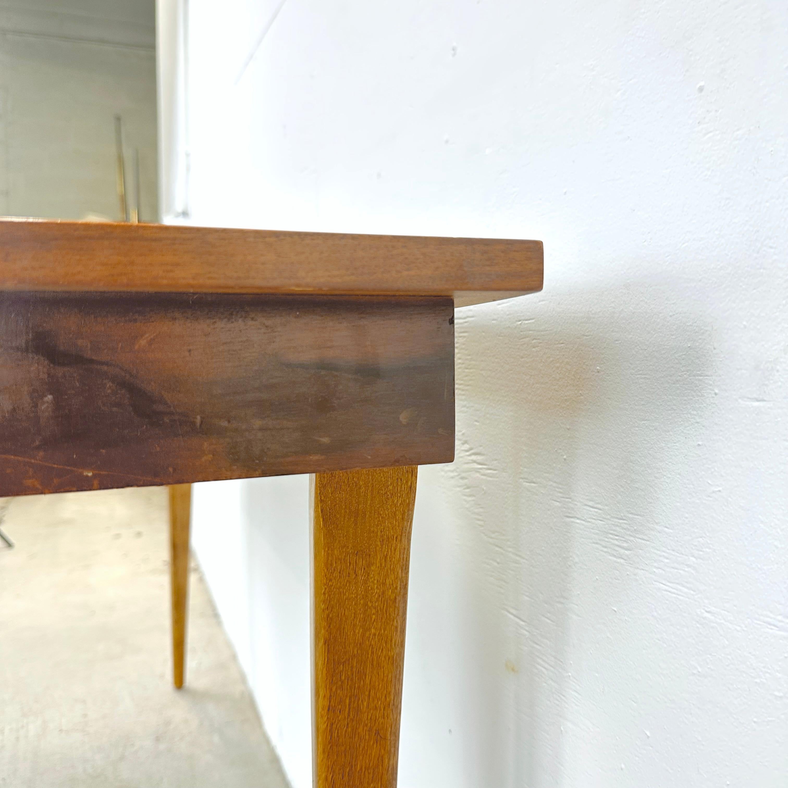 Mid-Century Walnut Dining Table with Leaf 7