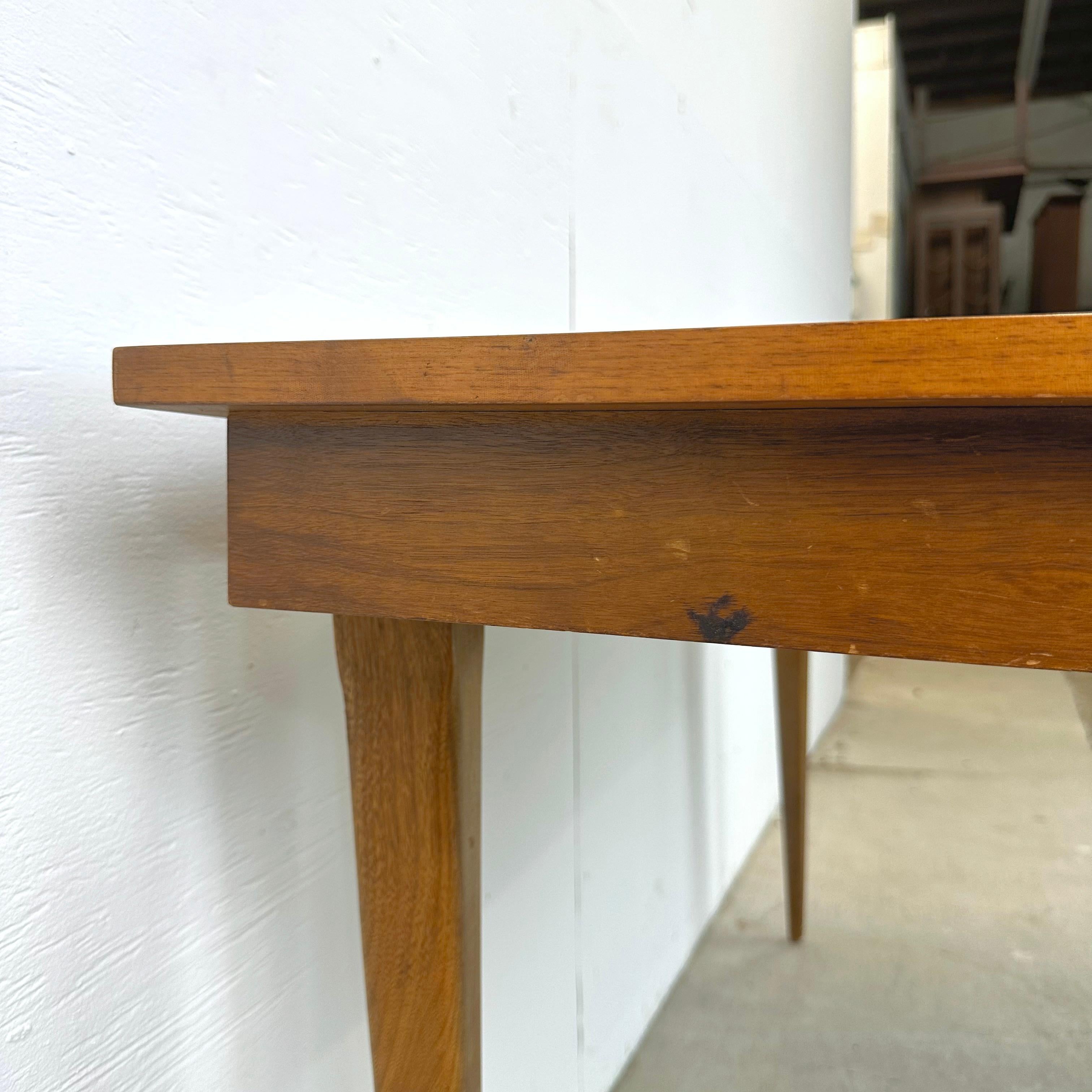 Mid-Century Walnut Dining Table with Leaf 8