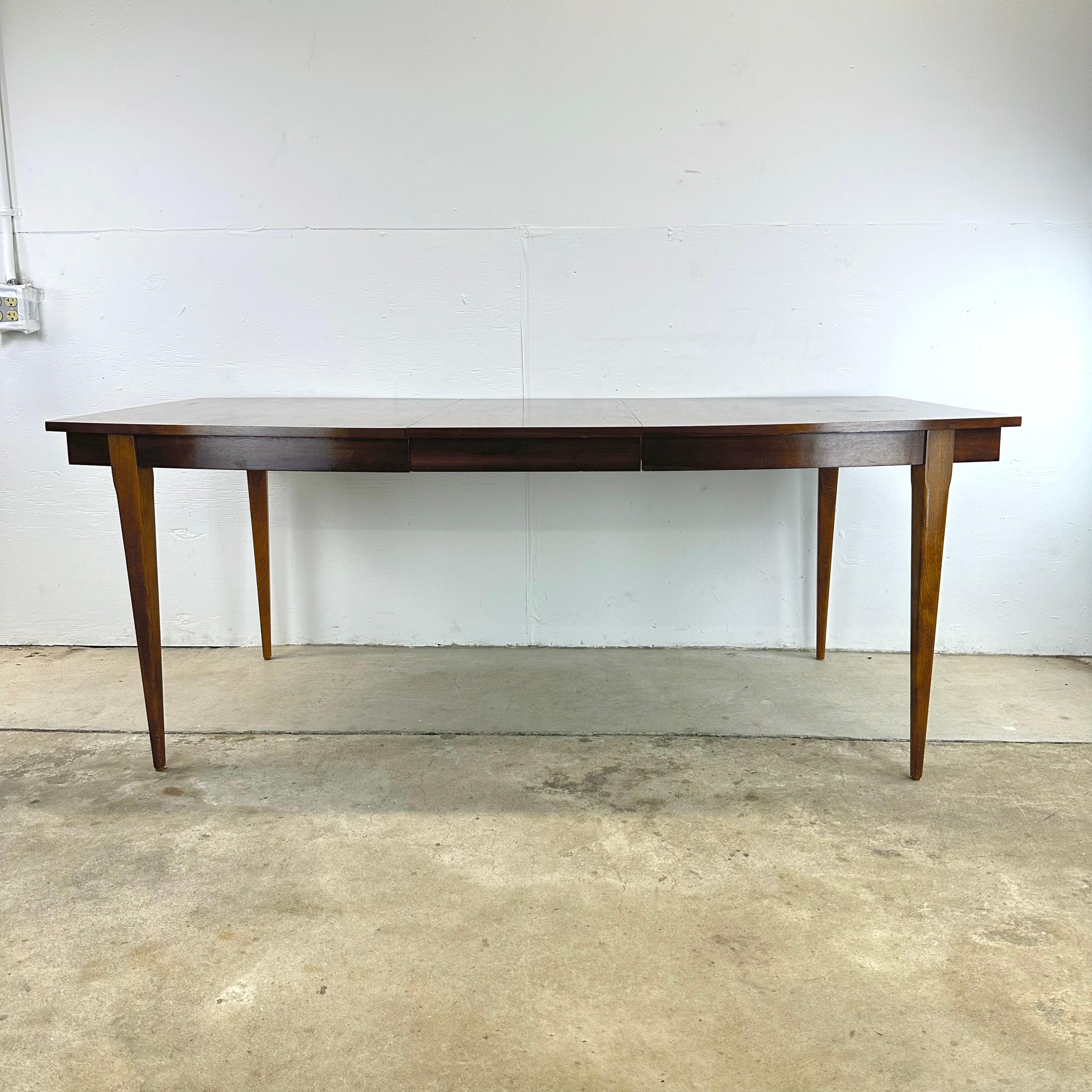 Mid-Century Walnut Dining Table with Leaf 10