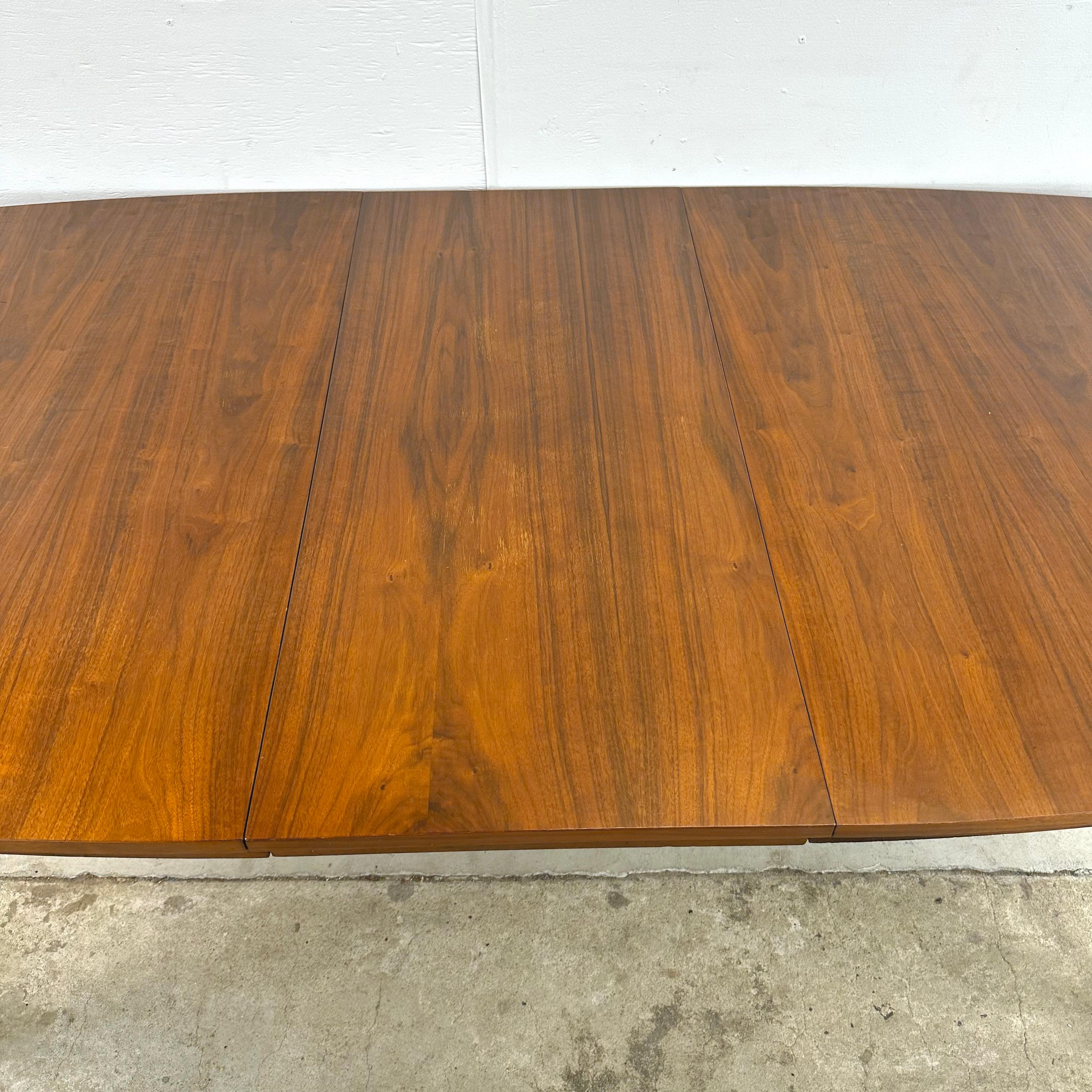 Mid-Century Walnut Dining Table with Leaf 1