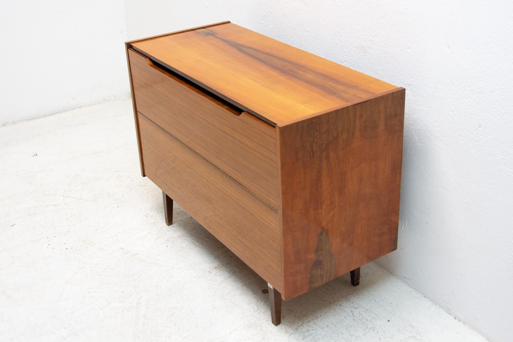 Mid-Century Modern Mid Century Walnut Dresser, 1970´s, Czechoslovakia For Sale