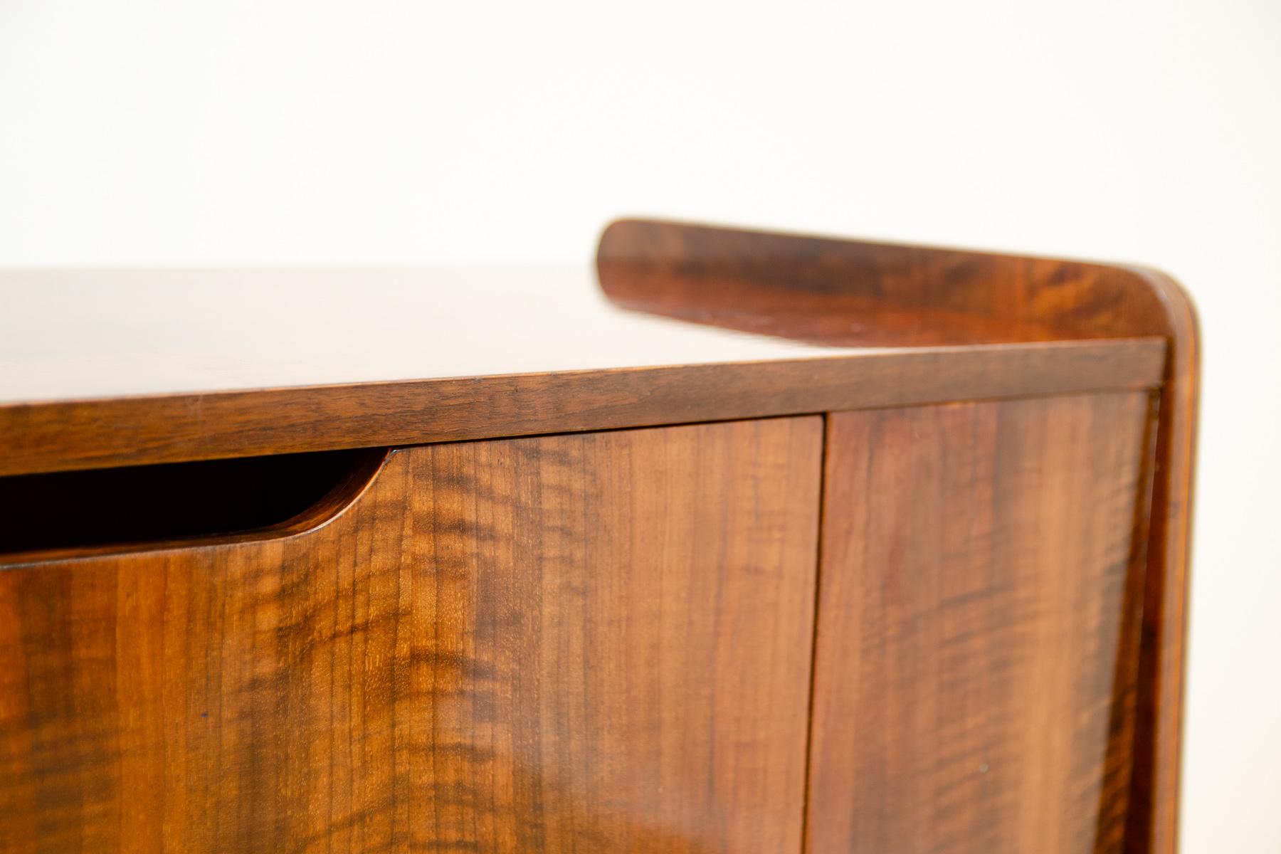 Wood Mid century walnut dresser by František Jirák, 1970´s, Czechoslovakia For Sale