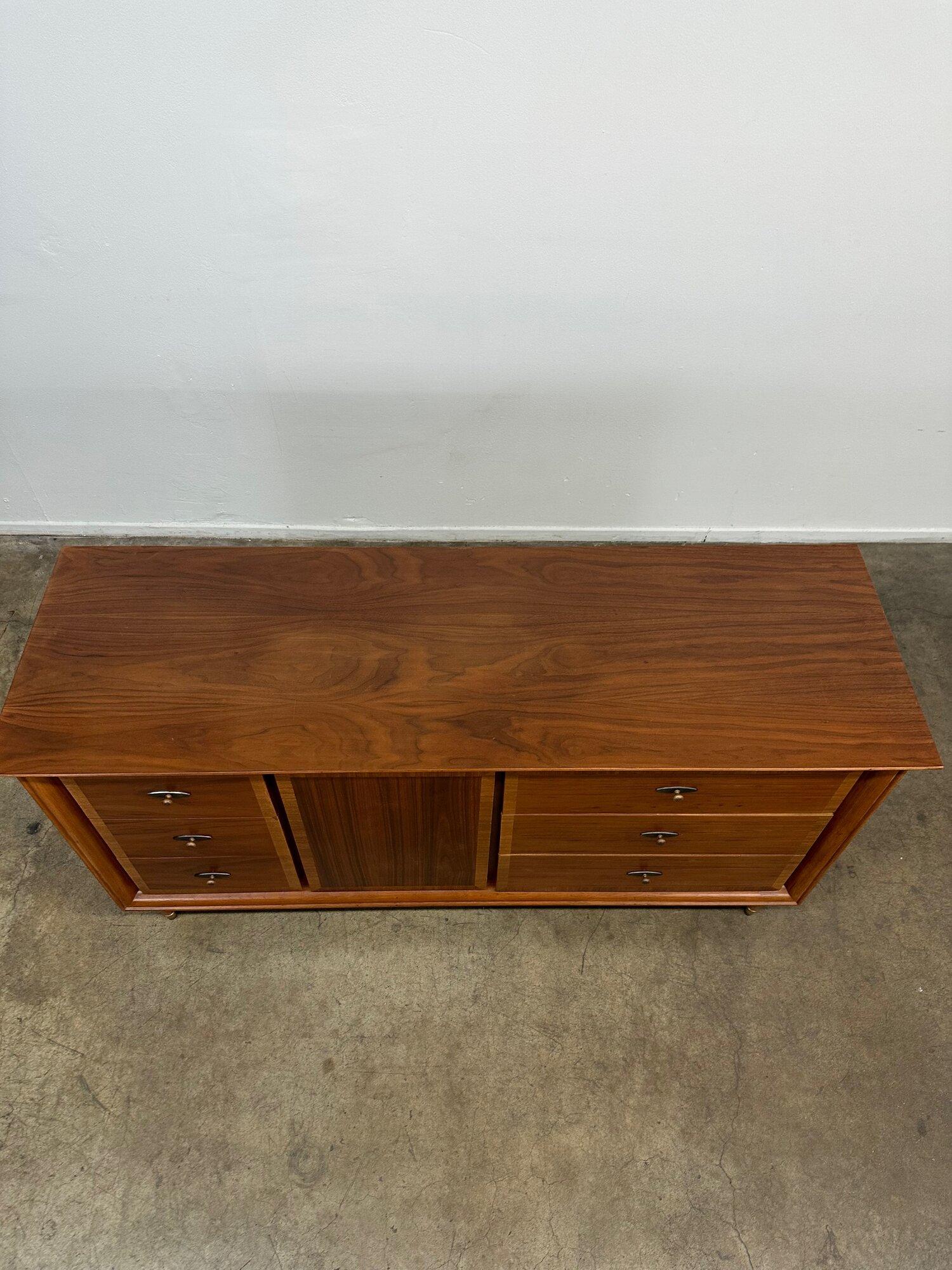 Wood Mid Century Walnut Dresser by Kroehler