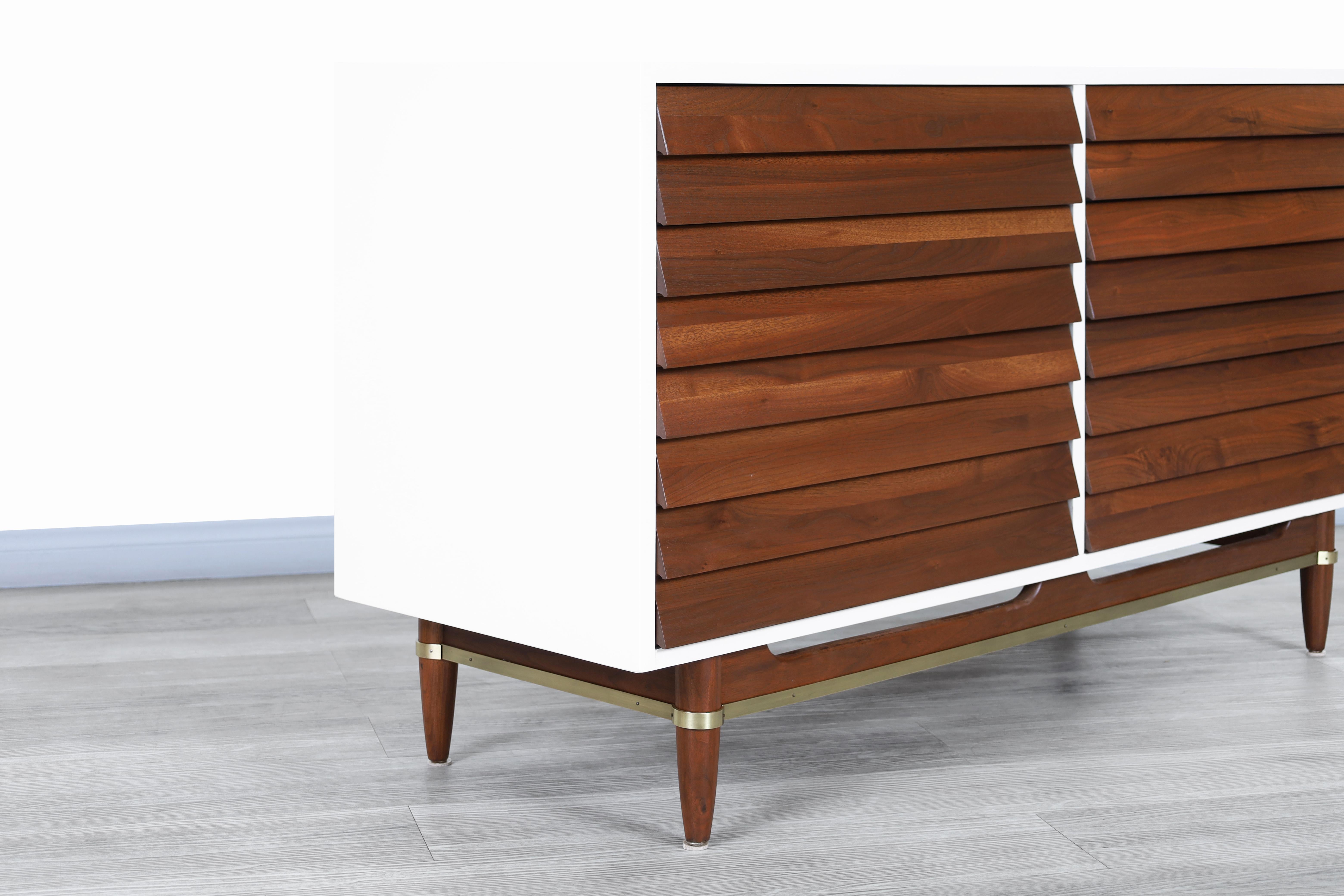 Mid-20th Century Midcentury Walnut Dresser by Merton L. Gershun for American of Martinsville For Sale