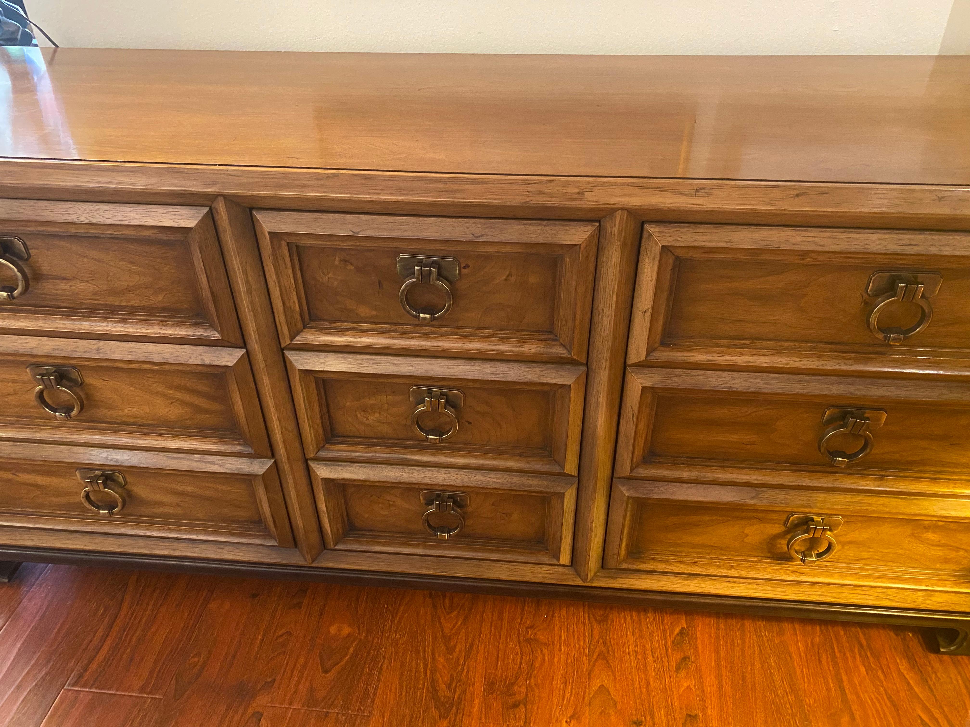 20th Century Mid-Century Walnut Dresser by Thomasville