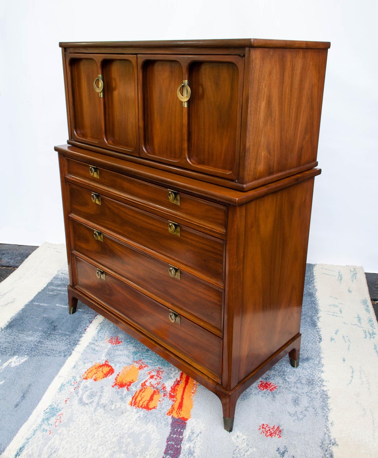 Midcentury Walnut Dresser by White Fine Furniture Company For Sale at