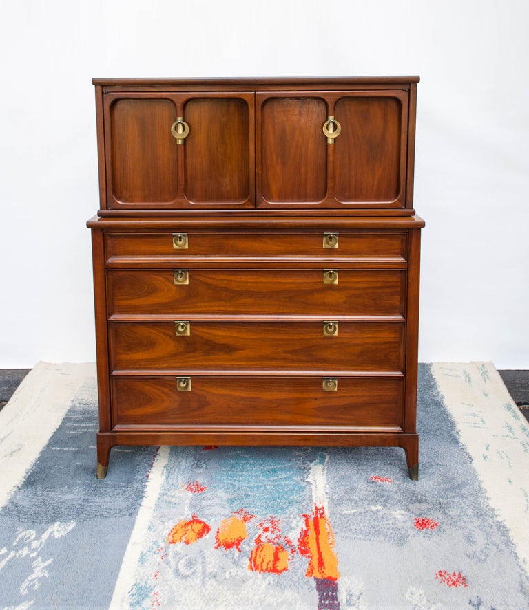 Midcentury Walnut Dresser by White Fine Furniture Company For Sale at