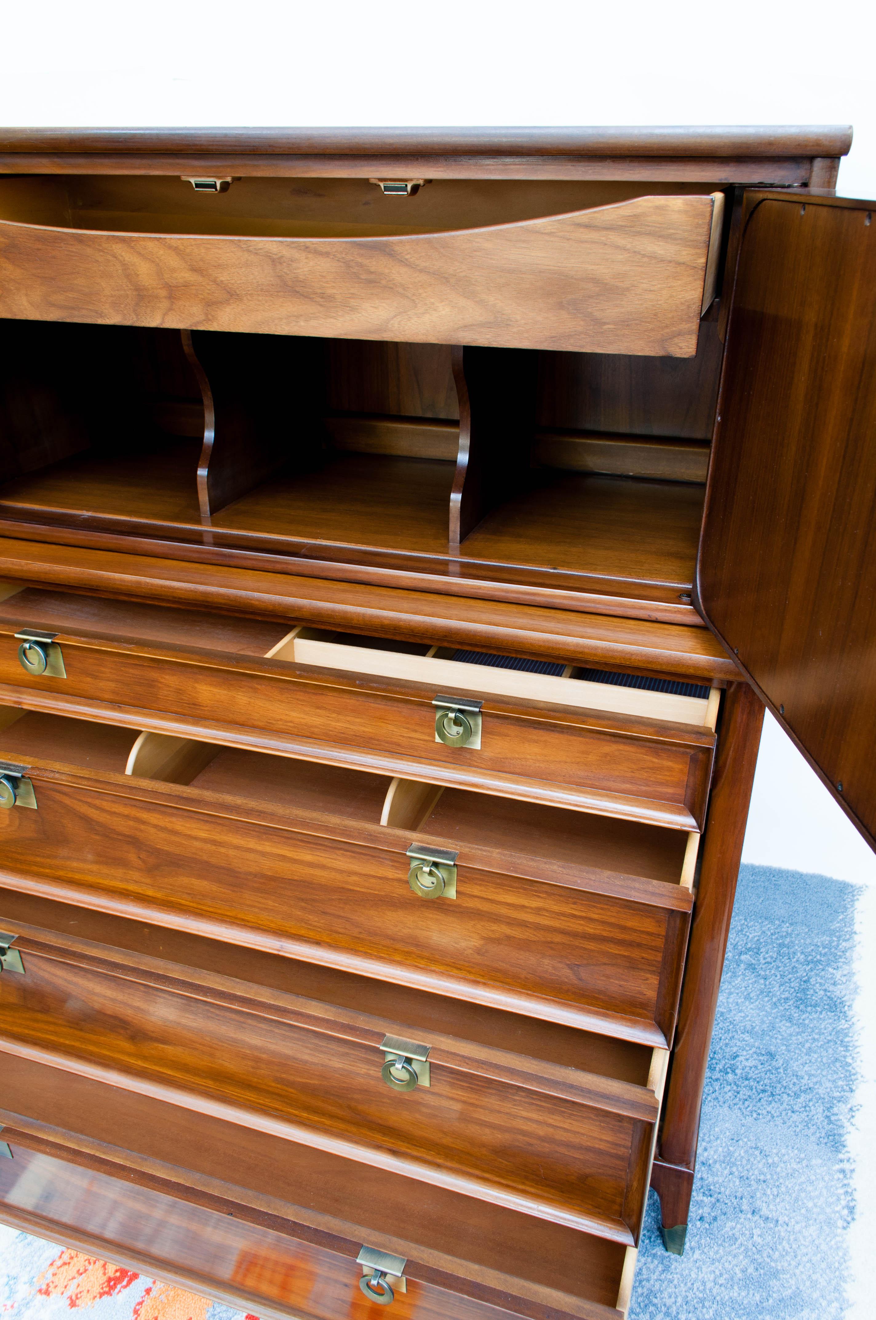 Mid-Century Modern Midcentury Walnut Dresser by White Fine Furniture Company For Sale
