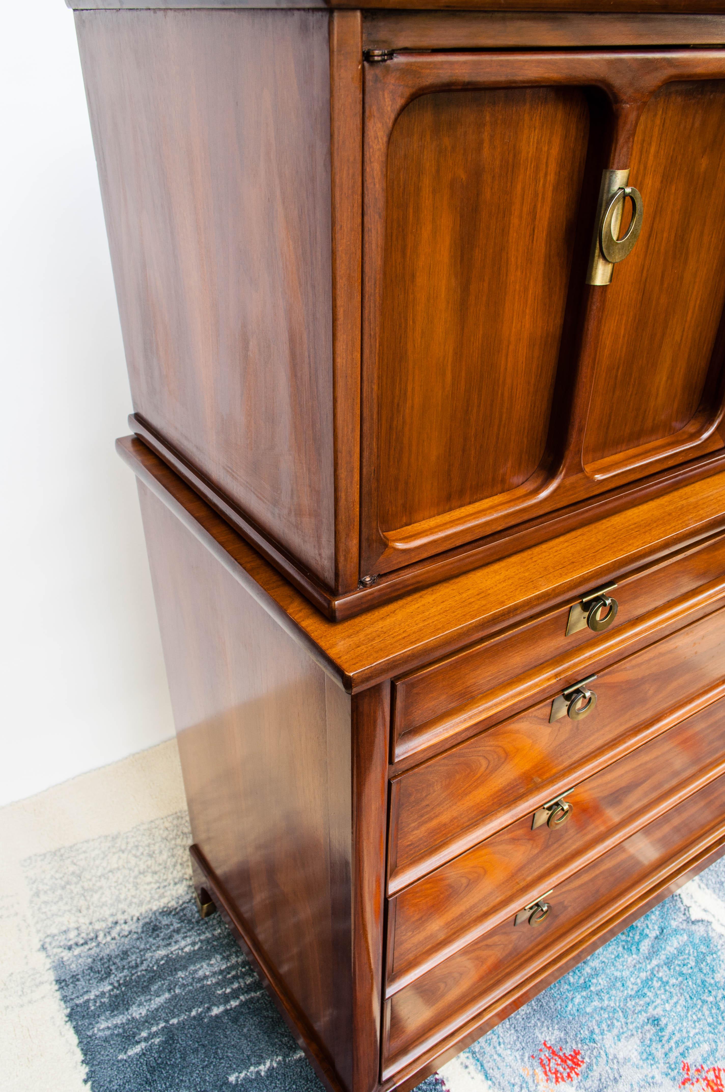 Mid-20th Century Midcentury Walnut Dresser by White Fine Furniture Company For Sale