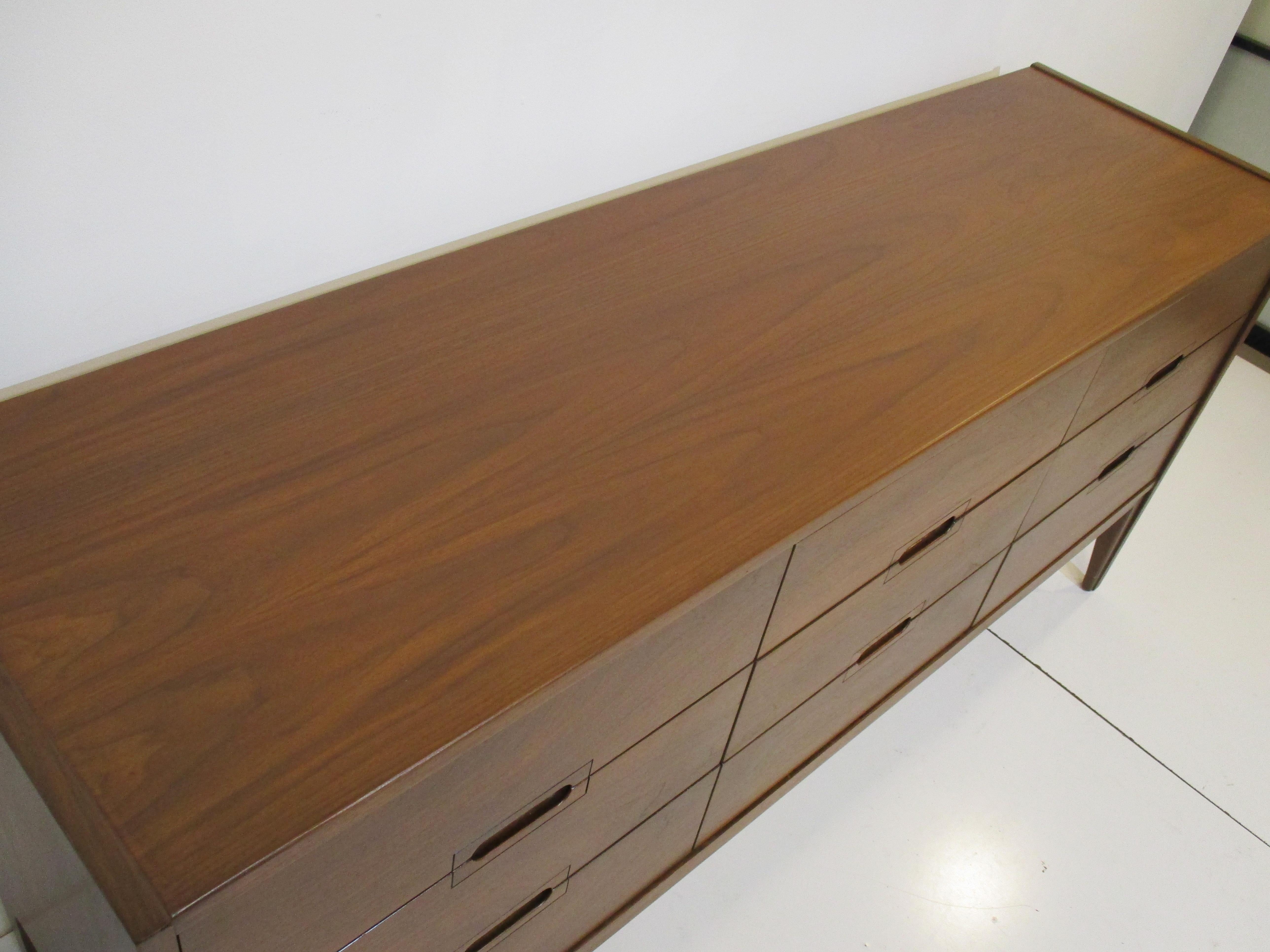 Mid Century Walnut Dresser Chest in the Style of John Keal and Brown Saltman 4