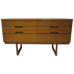 Vintage Mid Century Walnut Dresser / Credenza Chest by Gunther Hoffstead